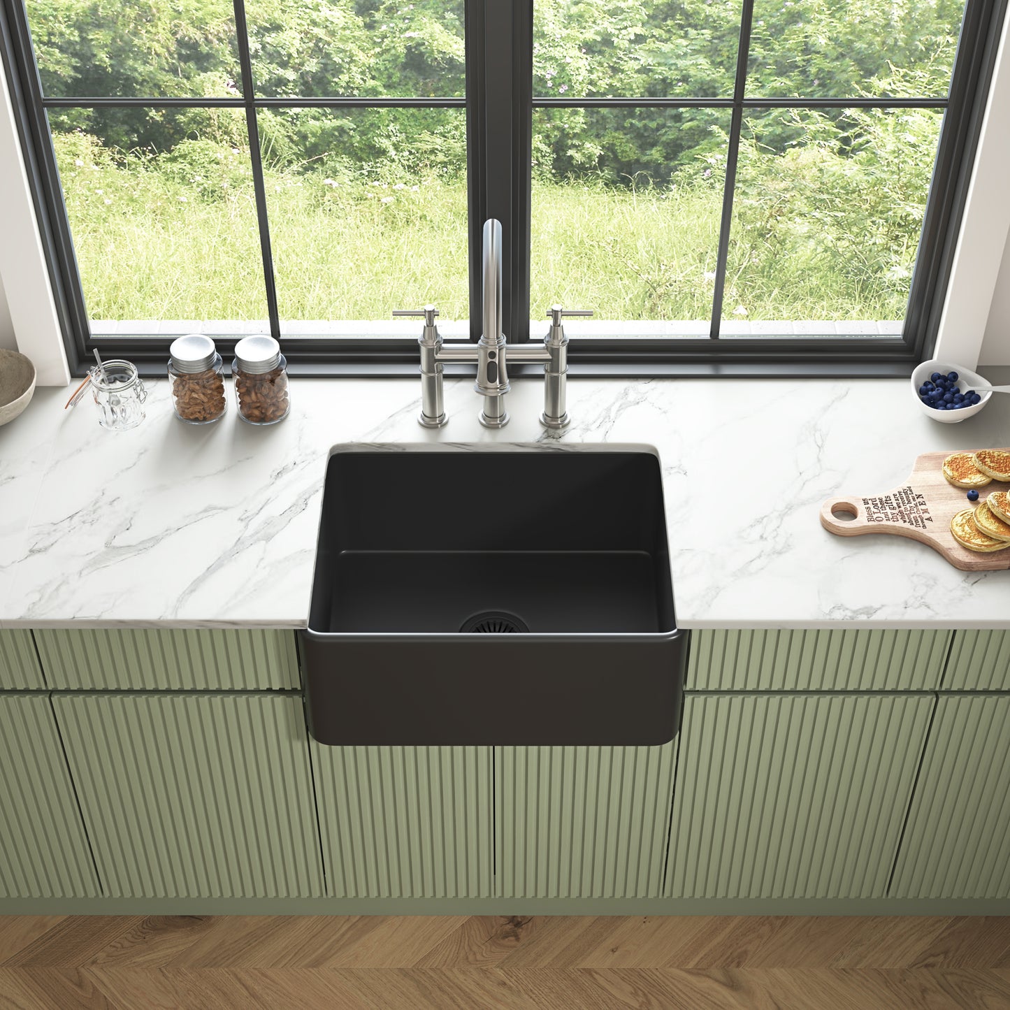 Inch White Farmhouse Sink Deep Apron Sink Undermount Farmhouse Kitchen Sink Single Farm Sink