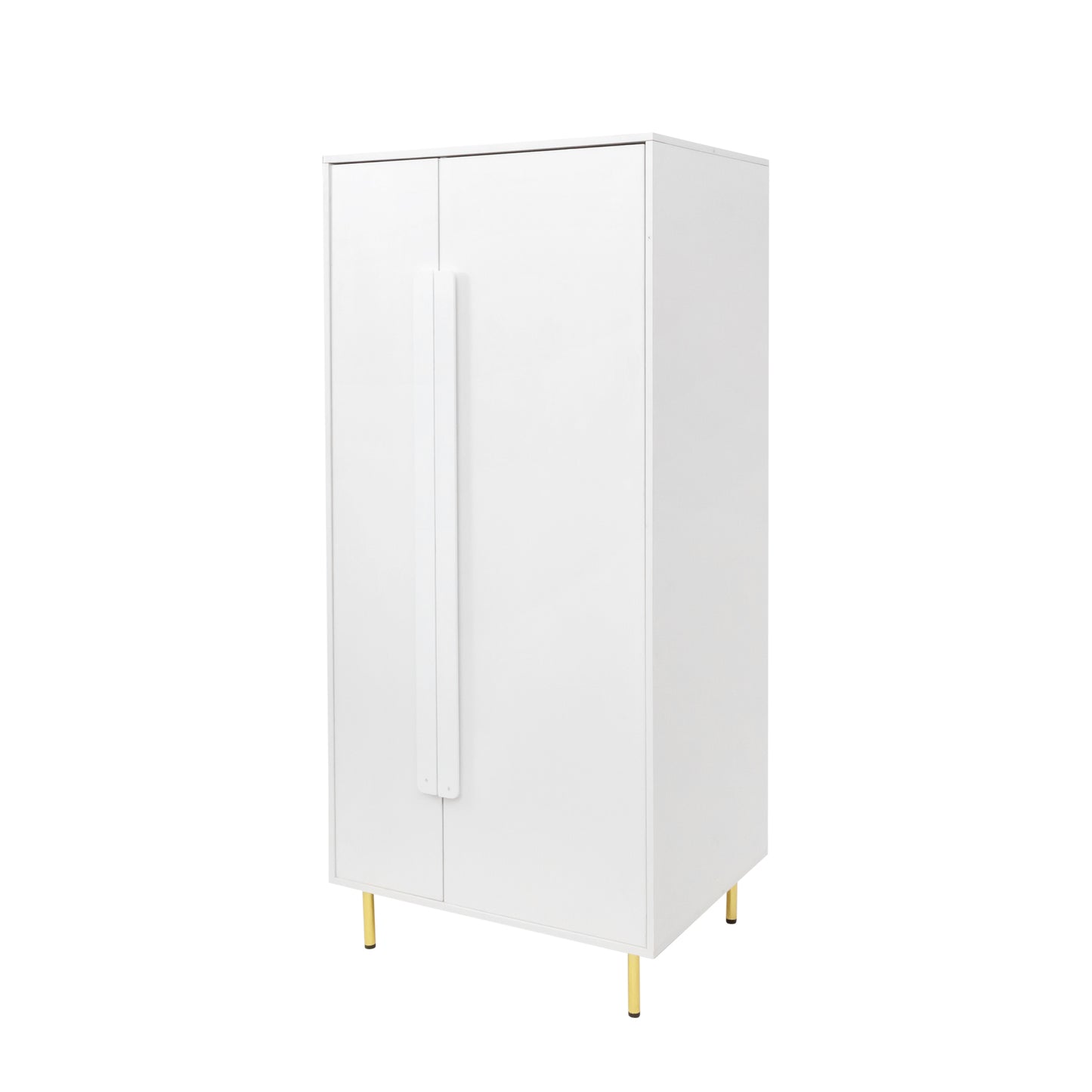 Armoire with 2 Doors with Handle for bedroom, White