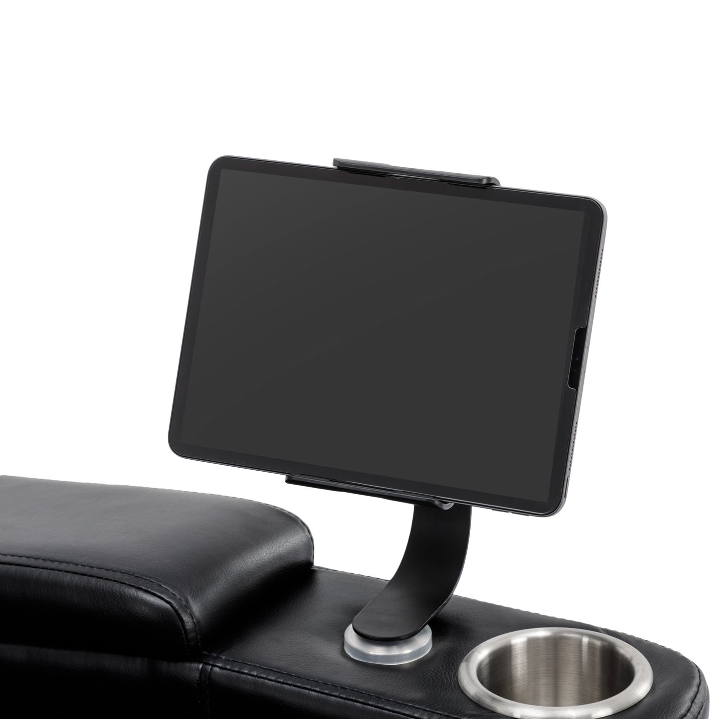 270° Power Swivel Recliner,Home Theater Seating With Hidden Arm Storage and LED Light Strip,Cup Holder,360° Swivel Tray Table,and Cell Phone Holder,Soft Living Room Chair,Black