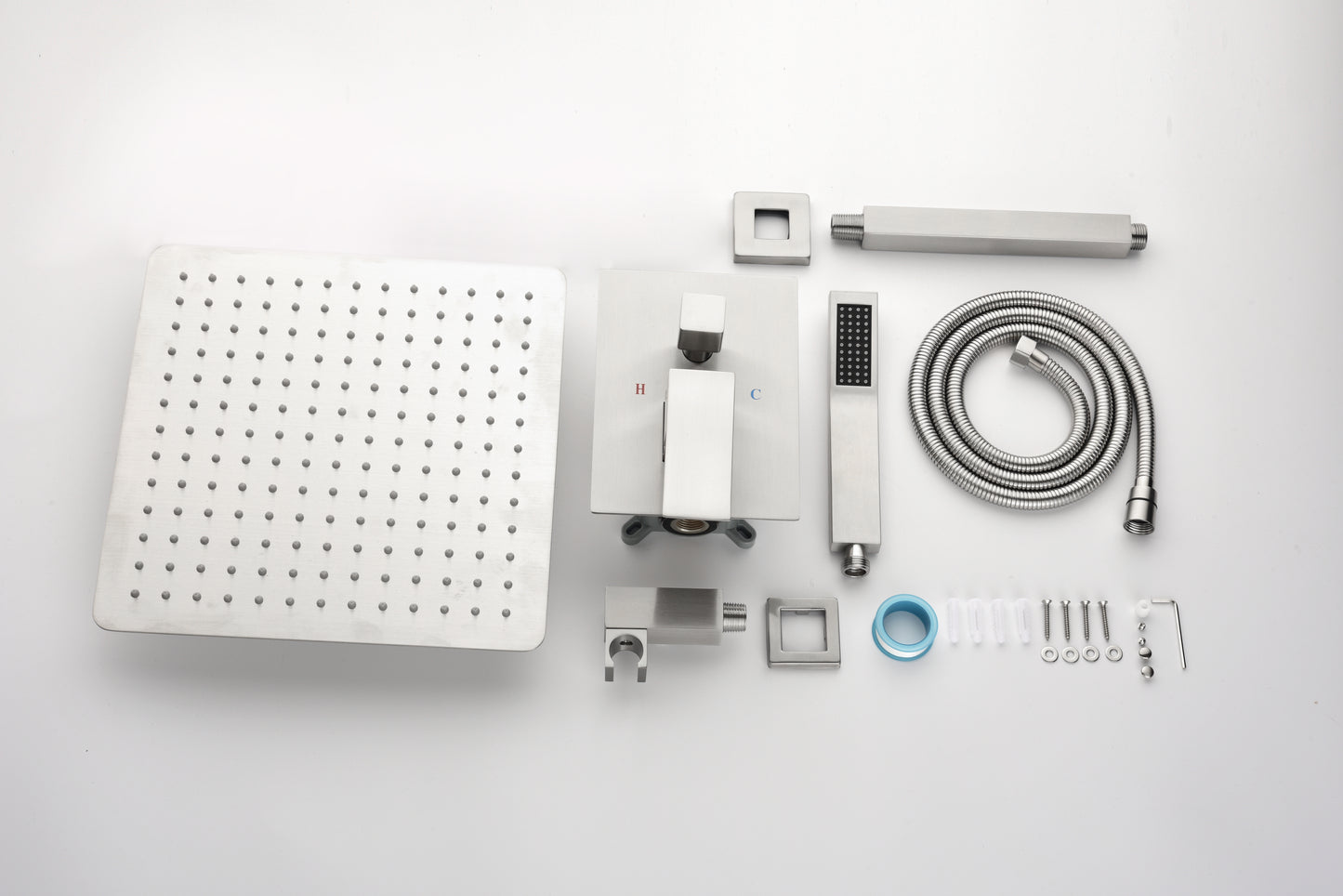 Ceiling Mounted Shower System Combo Set with Handheld and 12"Shower head