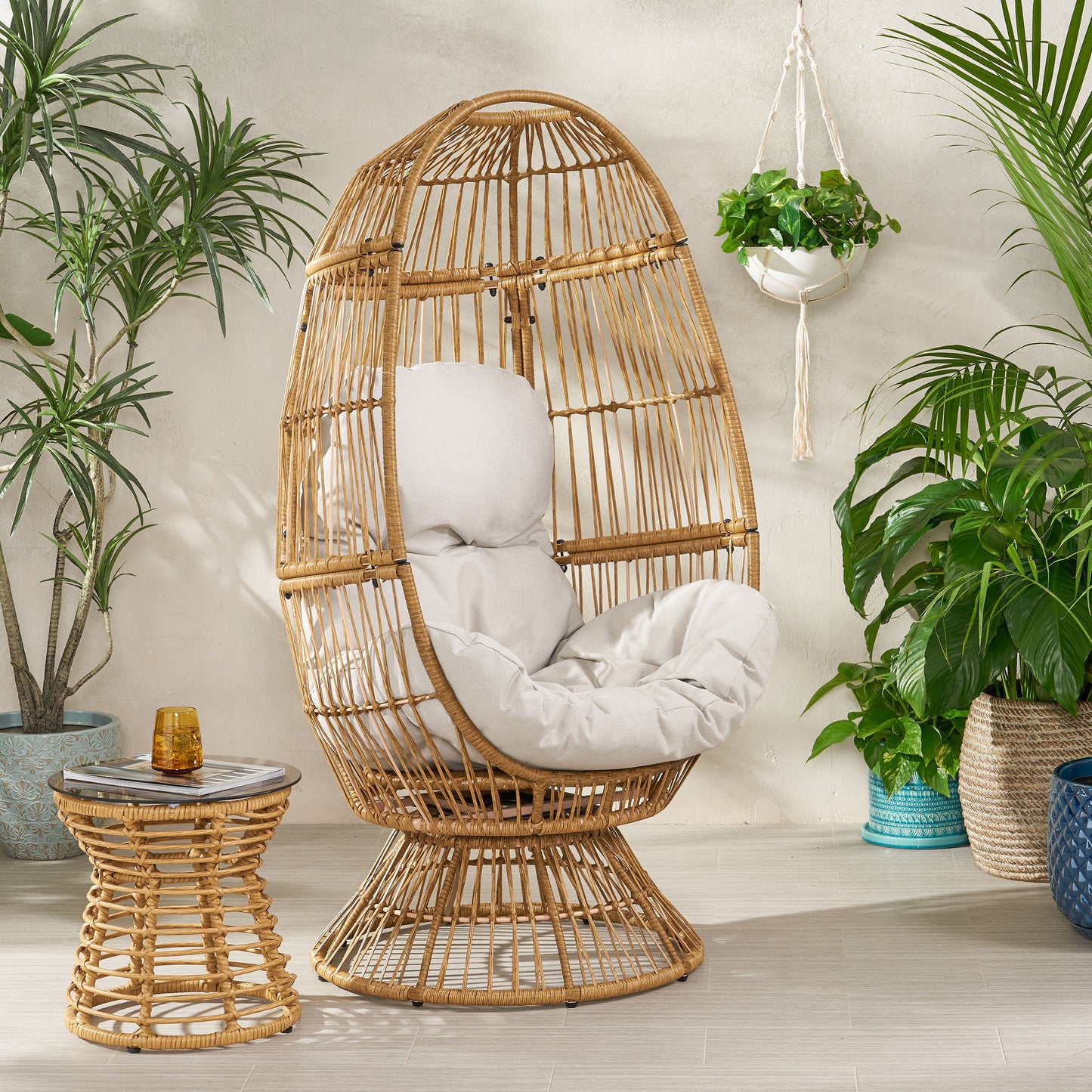 RESEDA SWIVEL PATIO EGG CHAIR