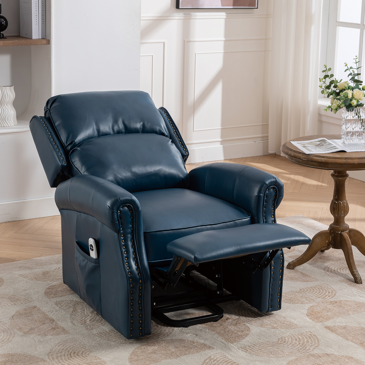 Lehboson Lift Recliner Chair, Electric Power Lift Recliner Chair for Elderly, (Navy Blue)