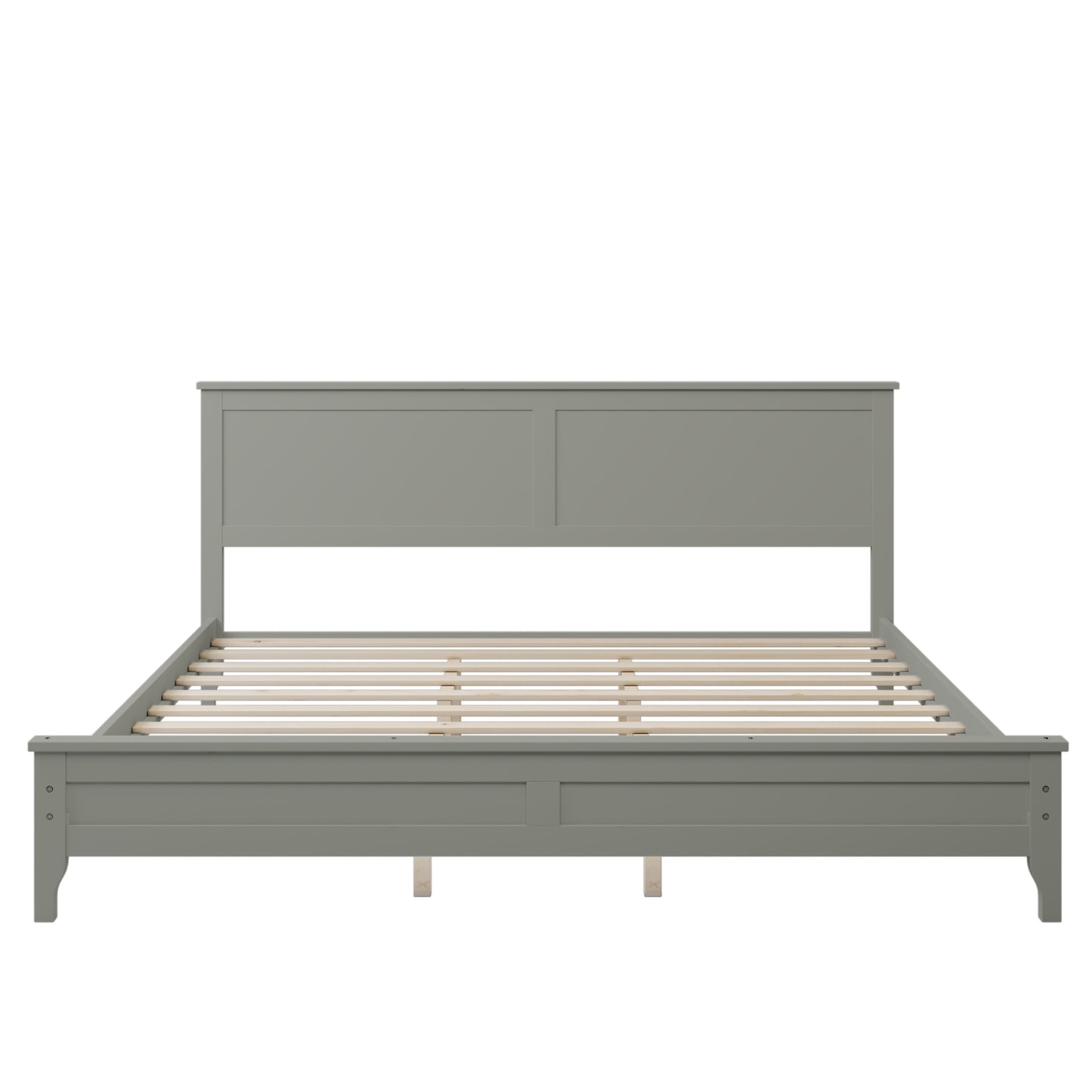 Gray Solid Wood 5 Pieces King Bedroom Sets(bed+nightstand*2+chest+dresser)NEW