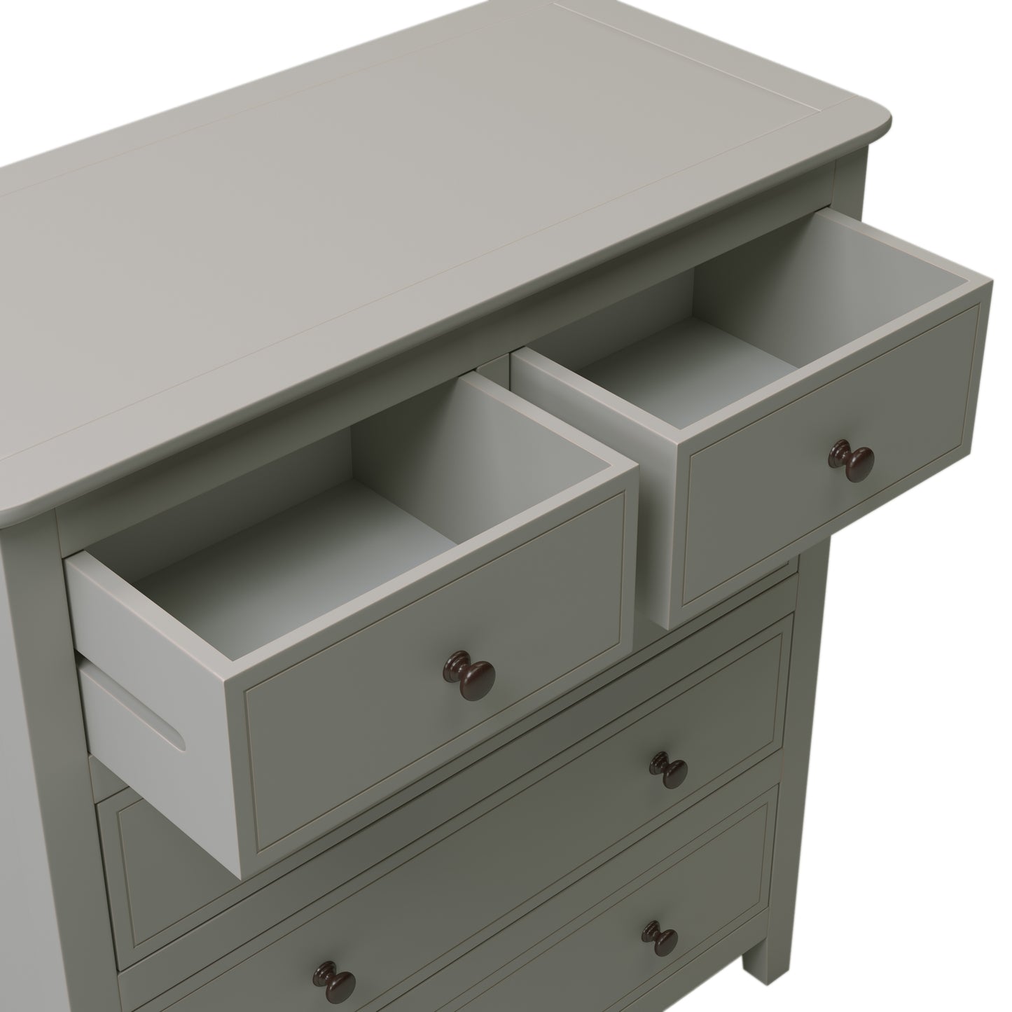Gray Solid Wood 5 Pieces King Bedroom Sets(bed+nightstand*2+chest+dresser)NEW
