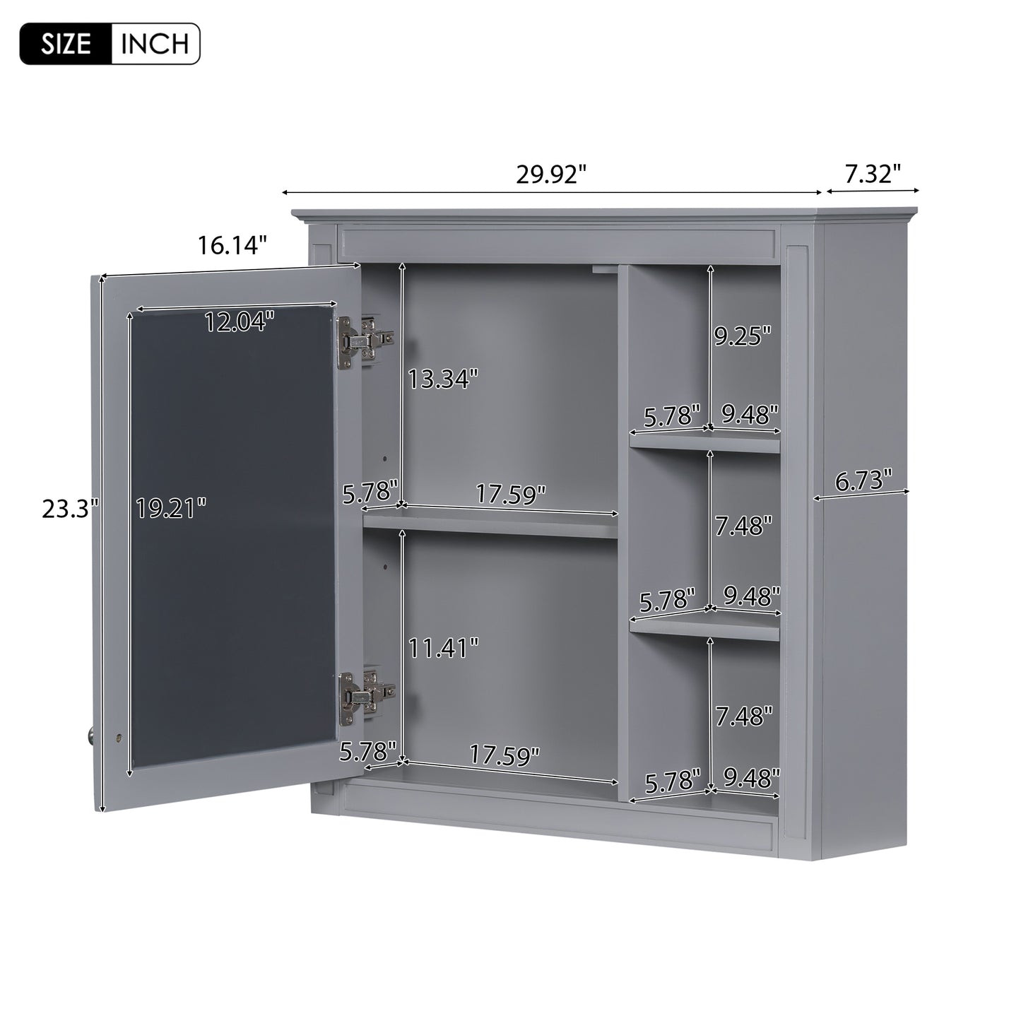 30'' Bathroom Vanity with Top Sink, Modern Bathroom Storage Cabinet with 2 Drawers and a Tip-out Drawer, Freestanding Vanity Set with Mirror Cabinet, Single Sink Bathroom Vanity
