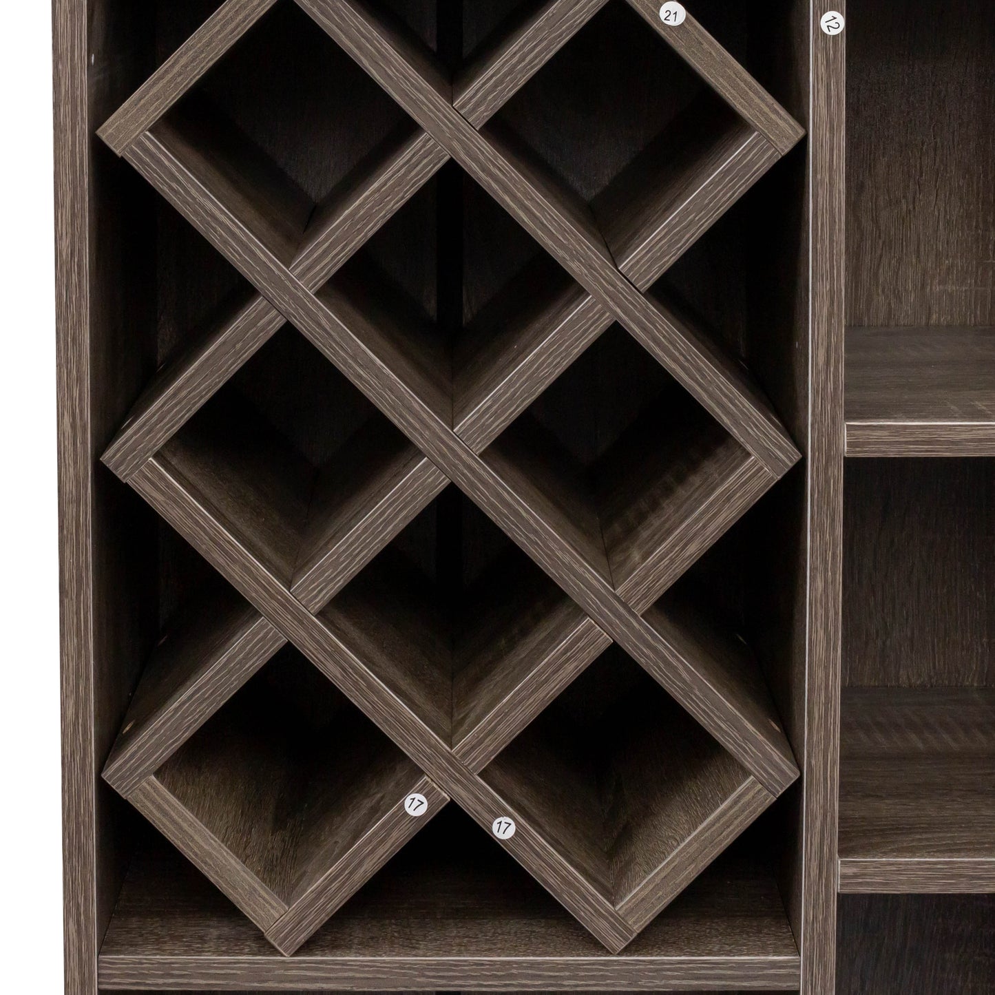 Kitchen Bar Table with Storage Shelves