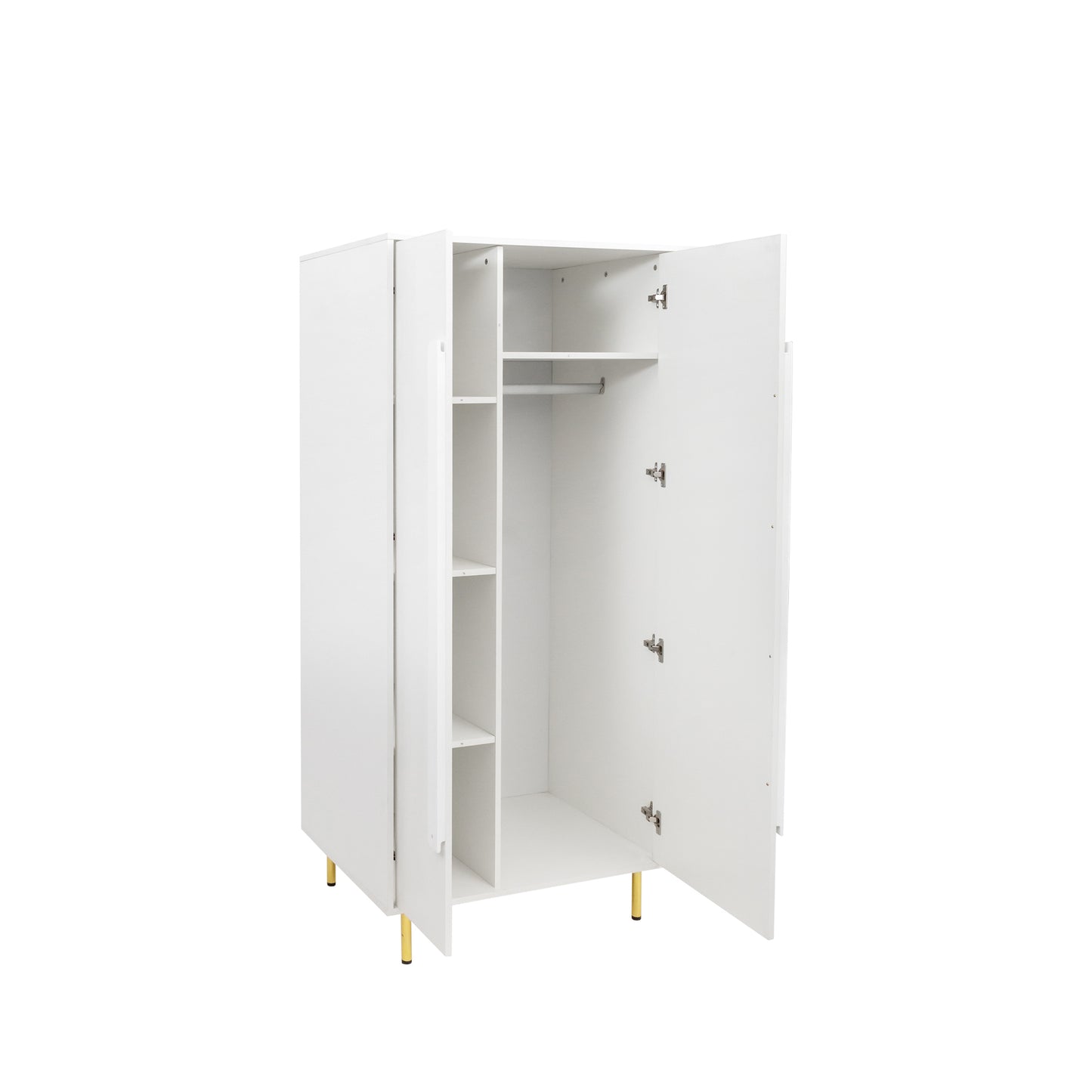 Armoire with 2 Doors with Handle for bedroom, White