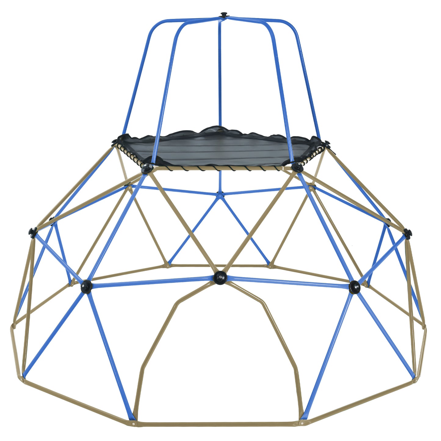 Kids Climbing Dome with Canopy and Playmat - 10 ft Jungle Gym Geometric Playground Dome Climber Play Center, Rust & UV Resistant Steel Supporting 1000 LBS
