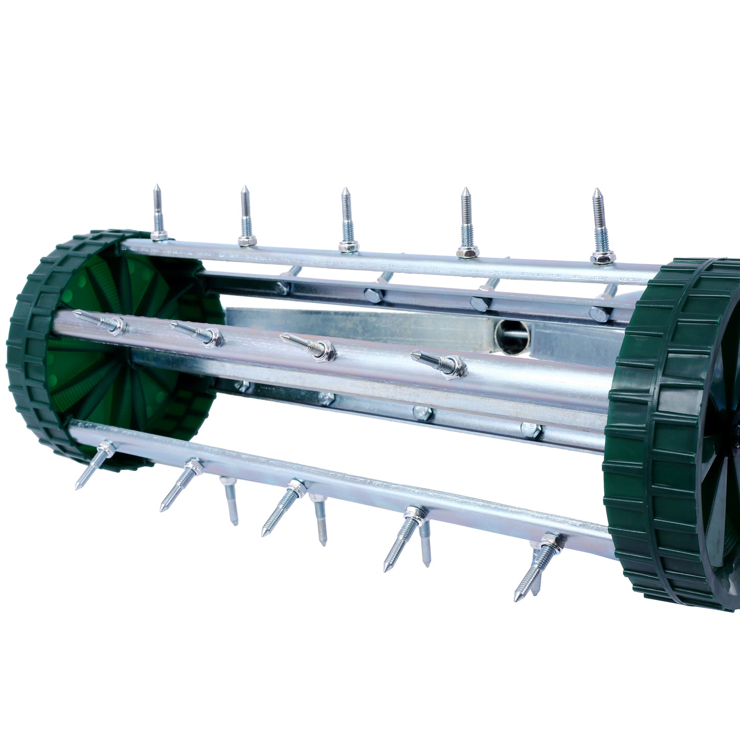 Spike Lawn Aerator, Heavy Duty Rolling Lawn Aerator, Garden Yard Rotary Push Lawn Aeration with Steel Handle