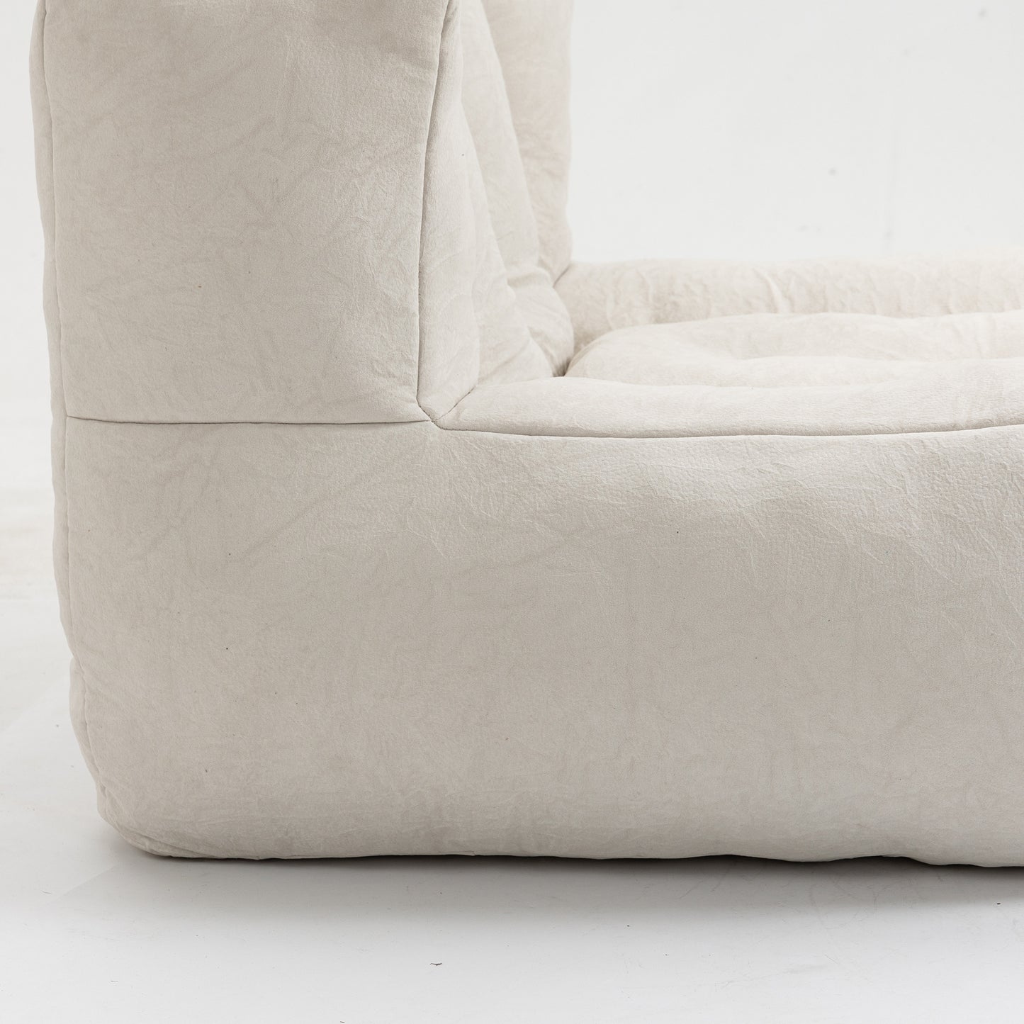 Fluffy bean bag chair, comfortable bean bag for adults and children, super soft lazy sofa chair with memory foam and ottoman, indoor modern focus bean bag chair for living room, bedroom, apartment