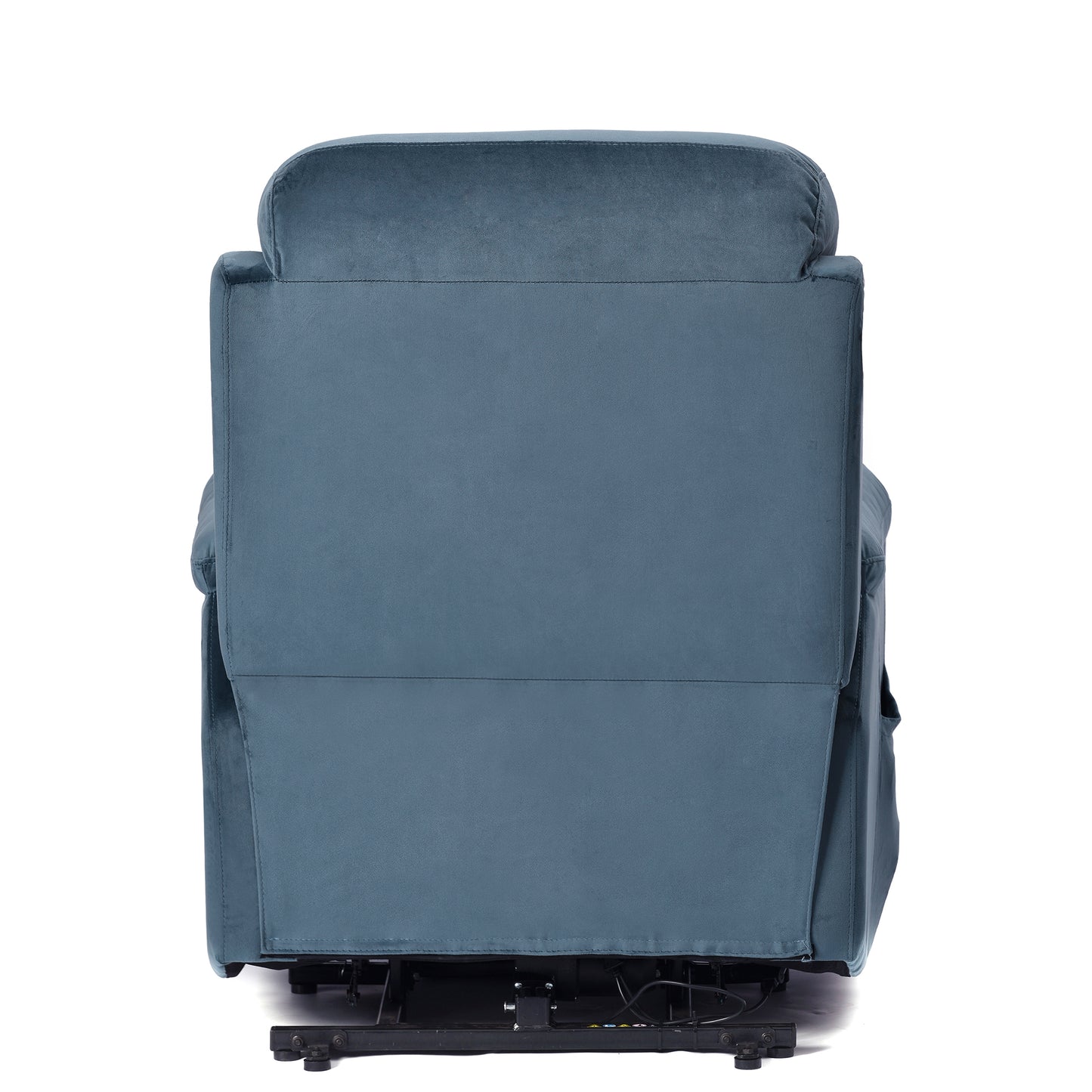 Lift Chair Recliner for Elderly Power Remote Control Recliner Sofa Relax Soft Chair Anti-skid Australia Cashmere Fabric Furniture Living Room (Navy Blue)