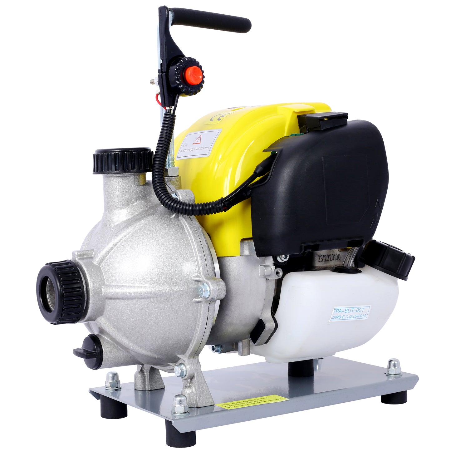 38CC 4 Stroke Gasoline Water Pump 1.5Inch Portable Gas Powered Transfer Pump Commercial Engine Water Pump for Flood Landscaping or Gardening Irrigation 8500r/min,10FT x 1"Suction 1.5" lay flat hose