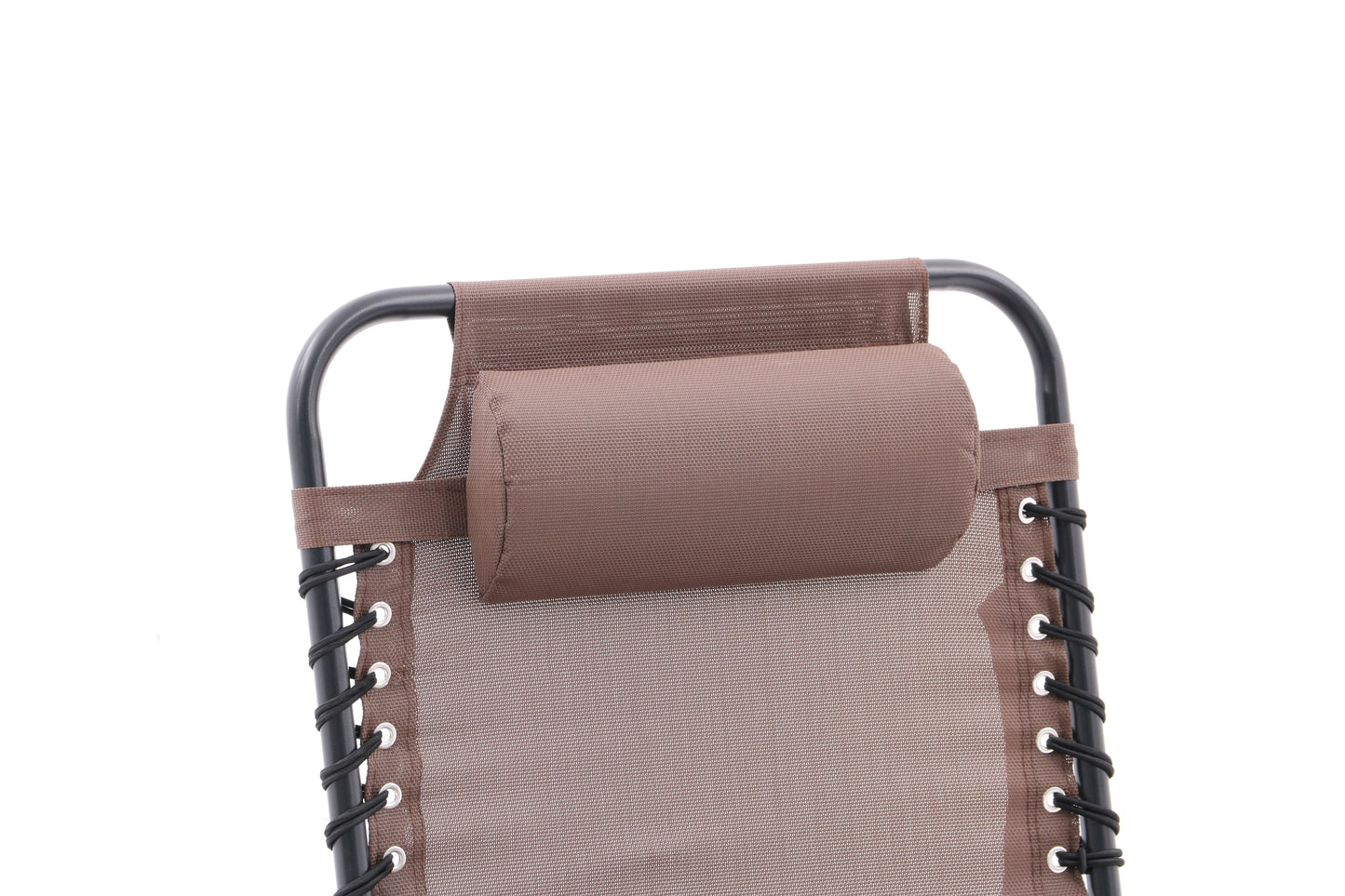 Folding Textilene Waterproof Patio Chaise Lounge Chair,Outdoor Adjustable and Reclining Tanning Chair with Pillow and Side Pocket for Lawn,Beach,Pool,Portable Camping and Sunbathing(2 Pieces,Coffee)