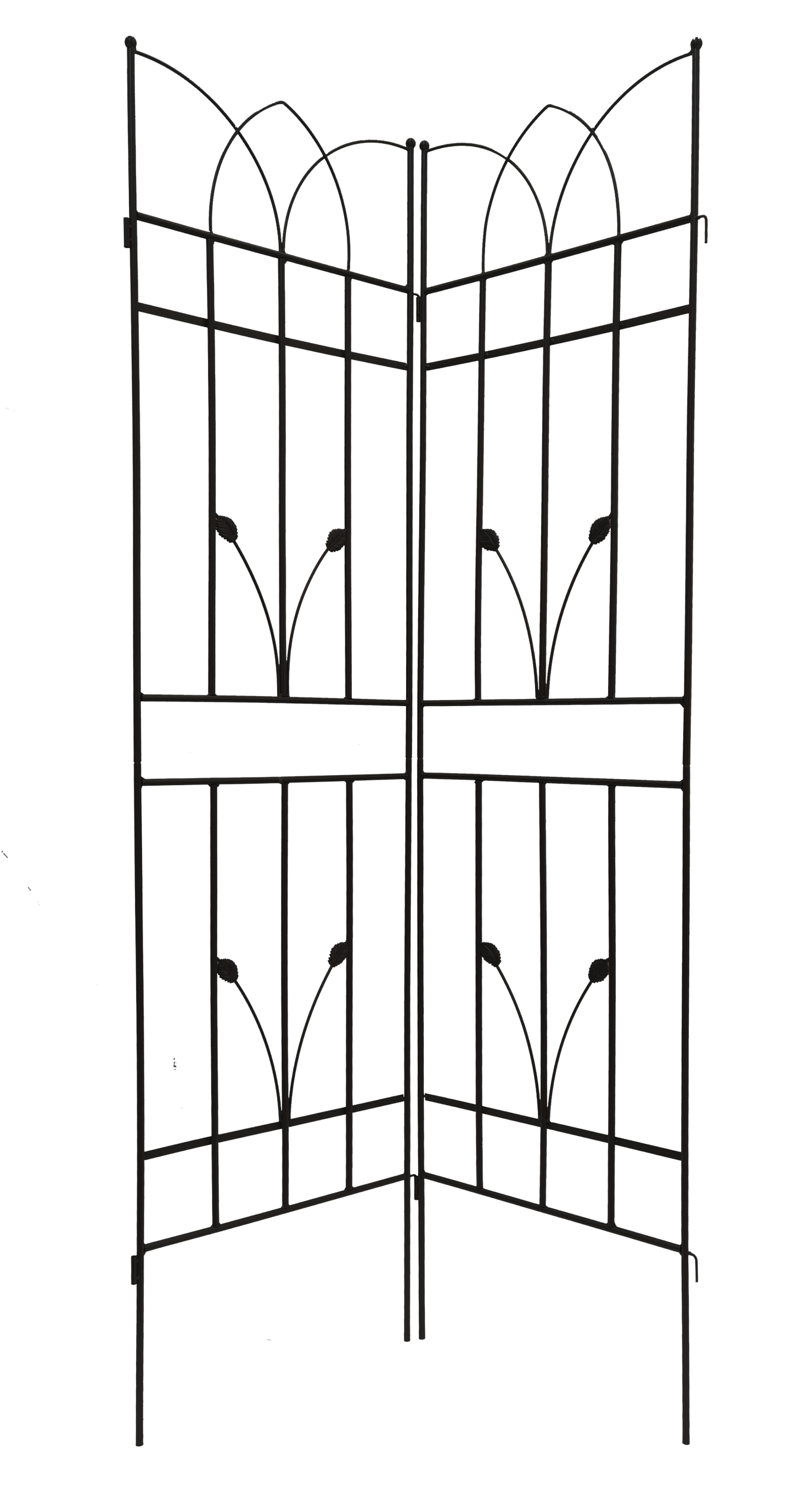 4 Pack Metal Garden Trellis 71" x 17.7" Rustproof Trellis for Climbing Plants Outdoor Flower Support Black