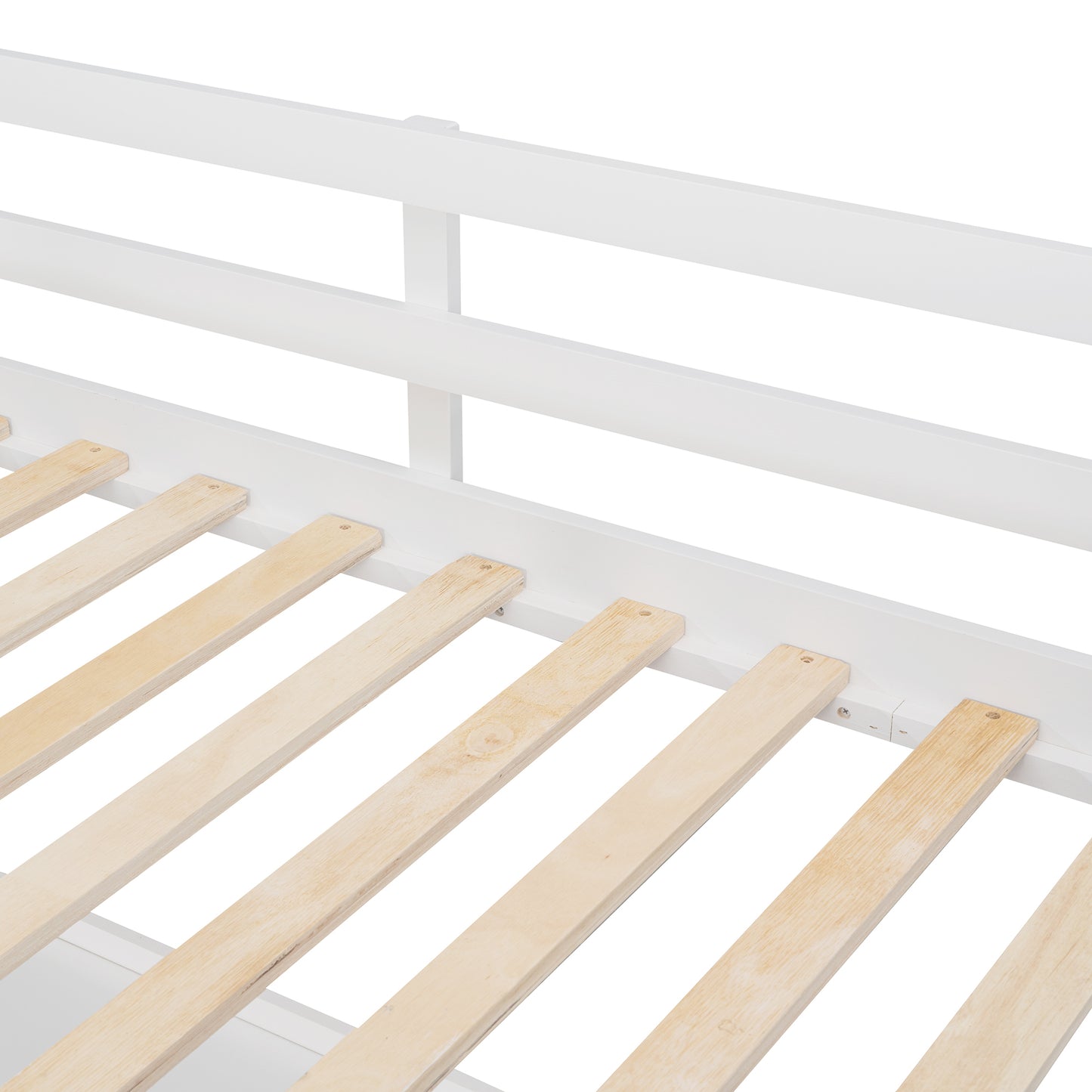Twin size Loft Bed with Drawers and Desk, Wooden Loft Bed with Shelves - White(OLD SKU: LP000530AAK)