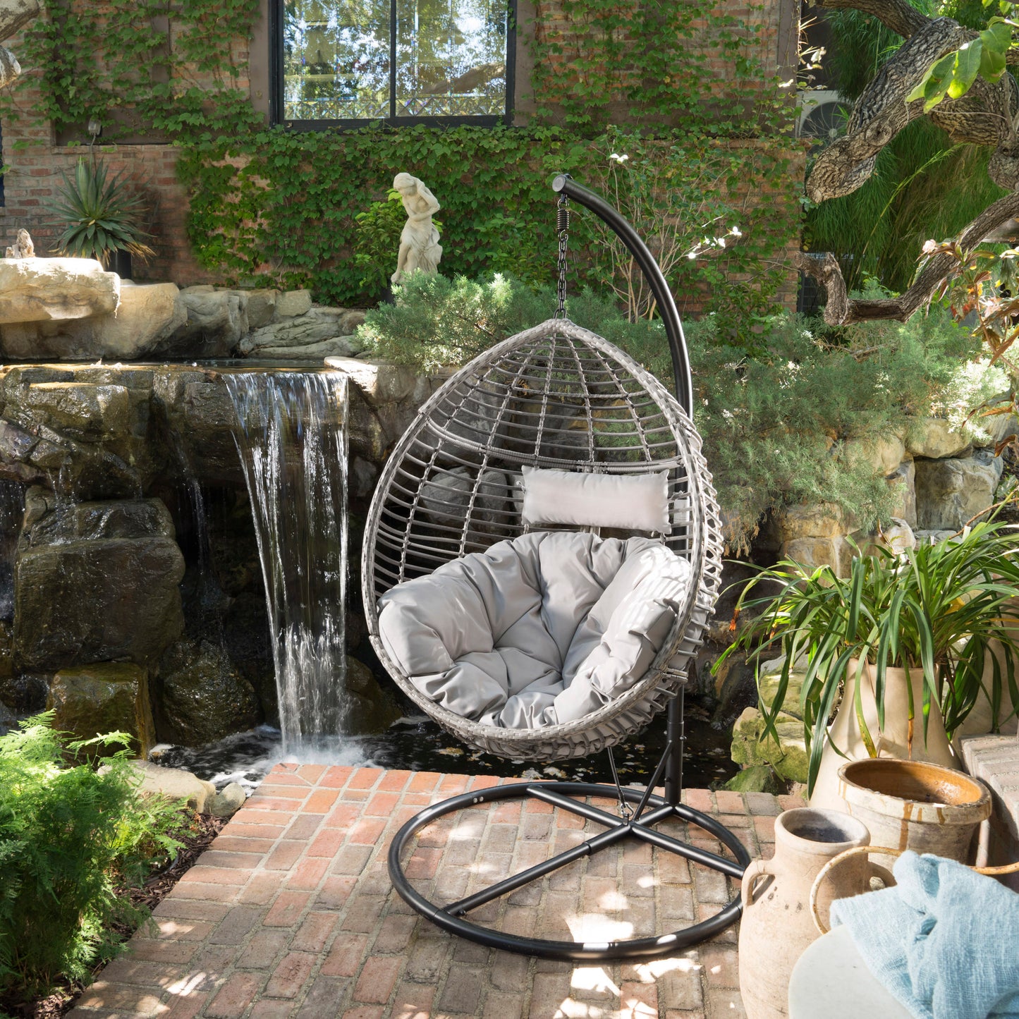 LAYLA HANGING BASKET- GREY