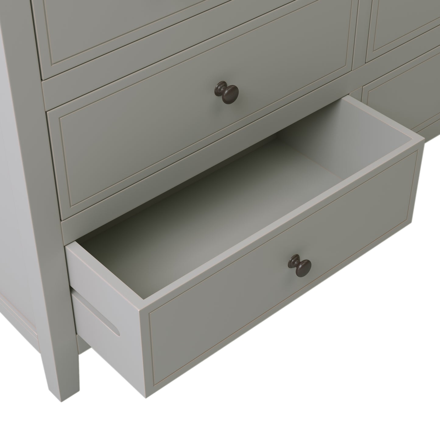 Gray Solid Wood 5 Pieces King Bedroom Sets(bed+nightstand*2+chest+dresser)NEW