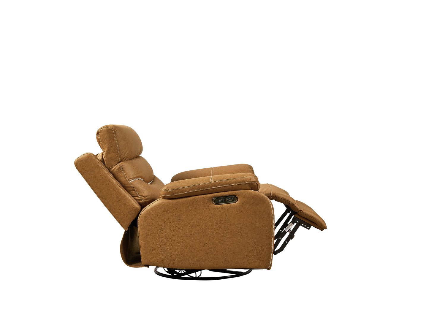 Liyasi Dual OKIN Motor Rocking and 240 Degree Swivel Single Sofa Seat recliner Chair Infinite Position ,Head rest with power function