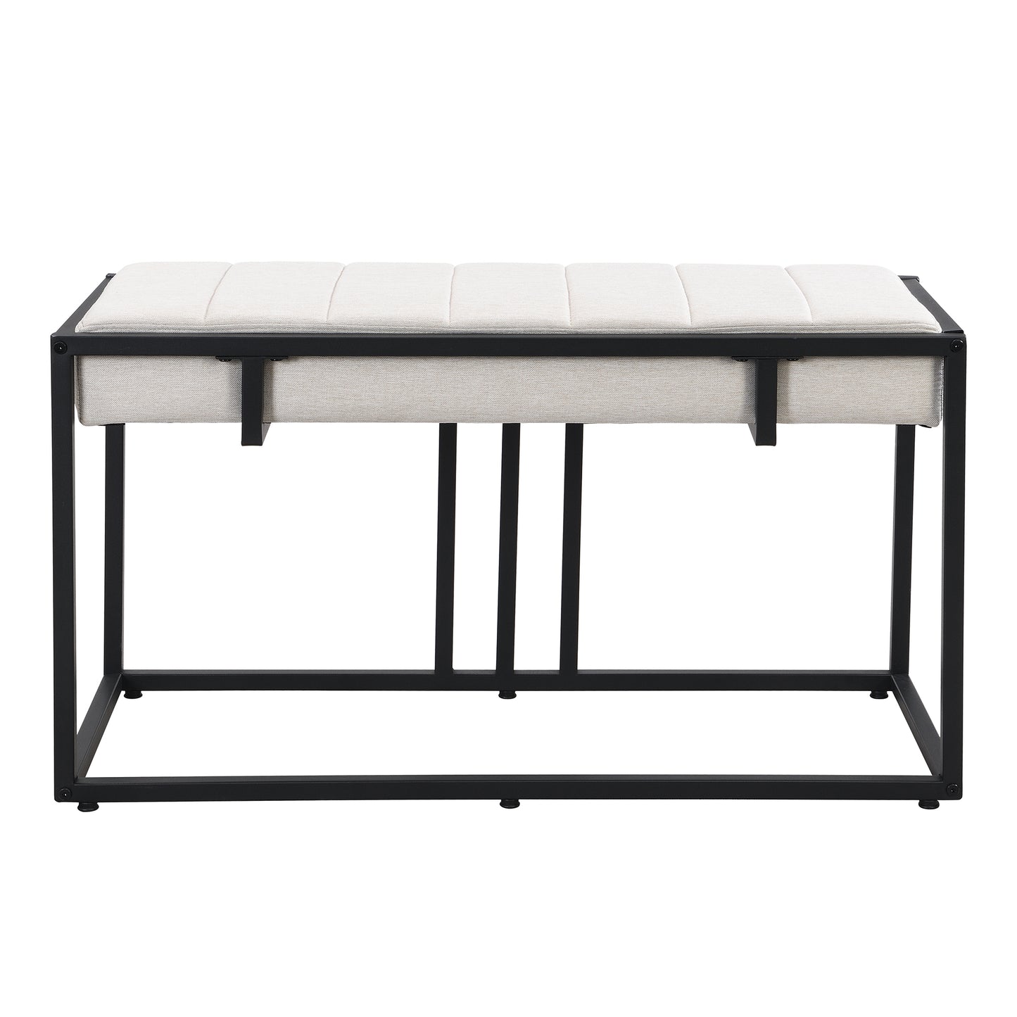 TOPMAX Modern Faux Marble 6-Piece Dining Table Set,60inch Metal Kitchen Table Set with Upholstered Dining Chairs and Bench, Black