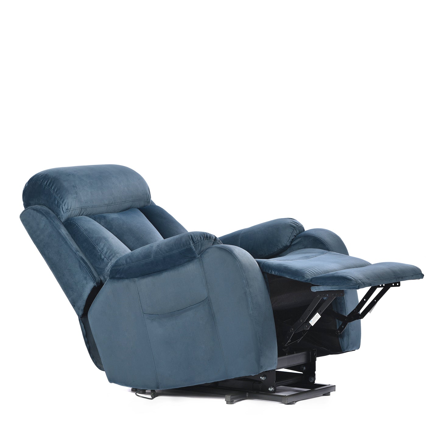 Lift Chair Recliner for Elderly Power Remote Control Recliner Sofa Relax Soft Chair Anti-skid Australia Cashmere Fabric Furniture Living Room (Navy Blue)