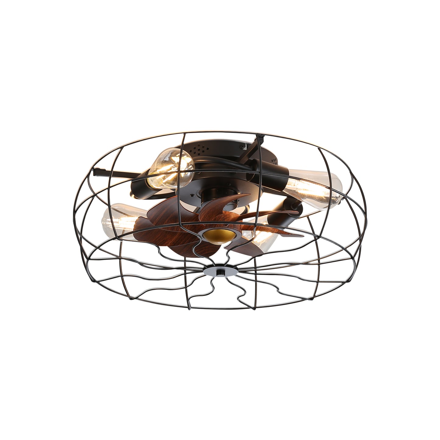 19inch Low Profile Rustic Ceiling Fan Light (Note:No warranty on bulbs)