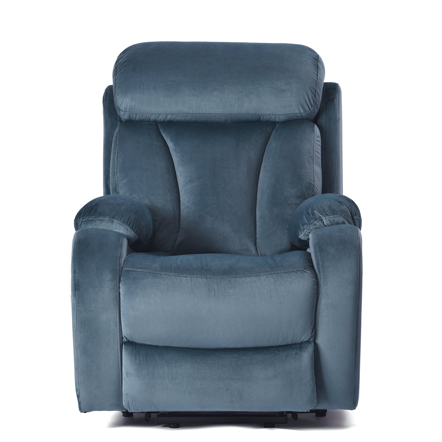 Lift Chair Recliner for Elderly Power Remote Control Recliner Sofa Relax Soft Chair Anti-skid Australia Cashmere Fabric Furniture Living Room (Navy Blue)