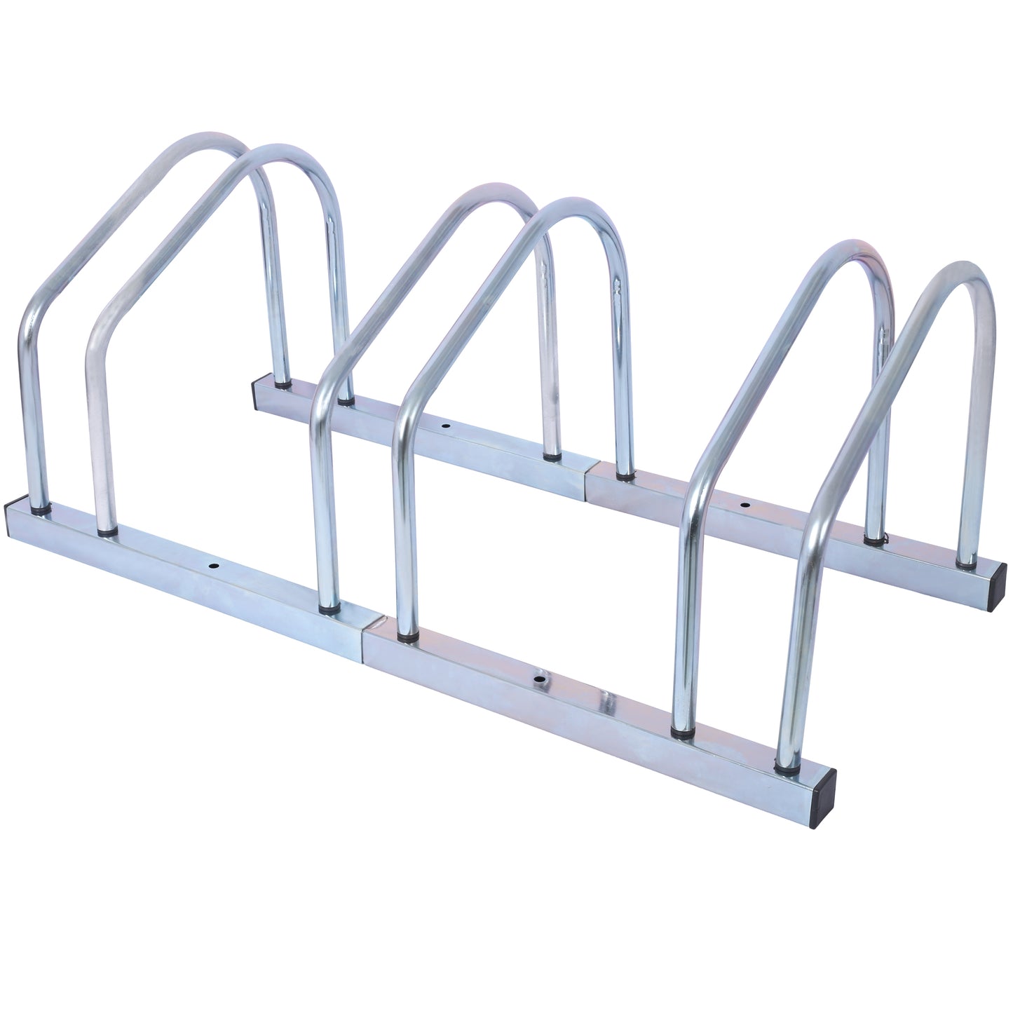 3 Bikes Floor Bike Stand, Bike Parking Rack Garage Bike Storage Stand Indoor/Outdoor 22-28" Wheel Stand, Max. Tire Width 2.15",galvanization