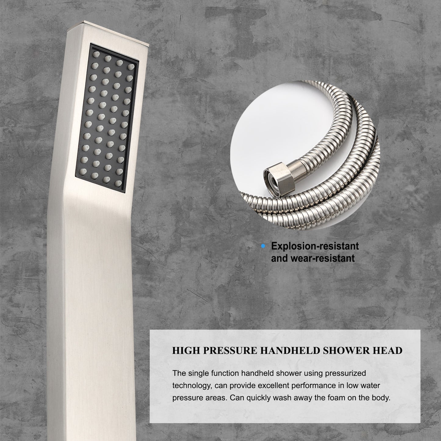 Ceiling Mounted Shower System Combo Set with Handheld and 12"Shower head