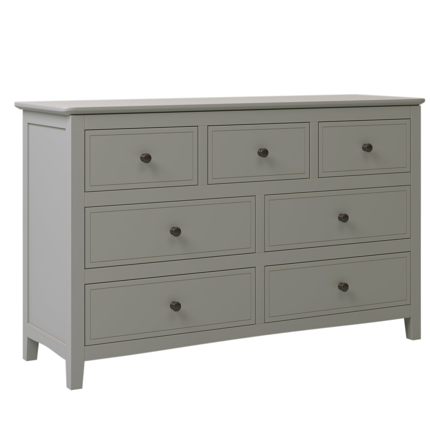 Gray Solid Wood 5 Pieces King Bedroom Sets(bed+nightstand*2+chest+dresser)NEW