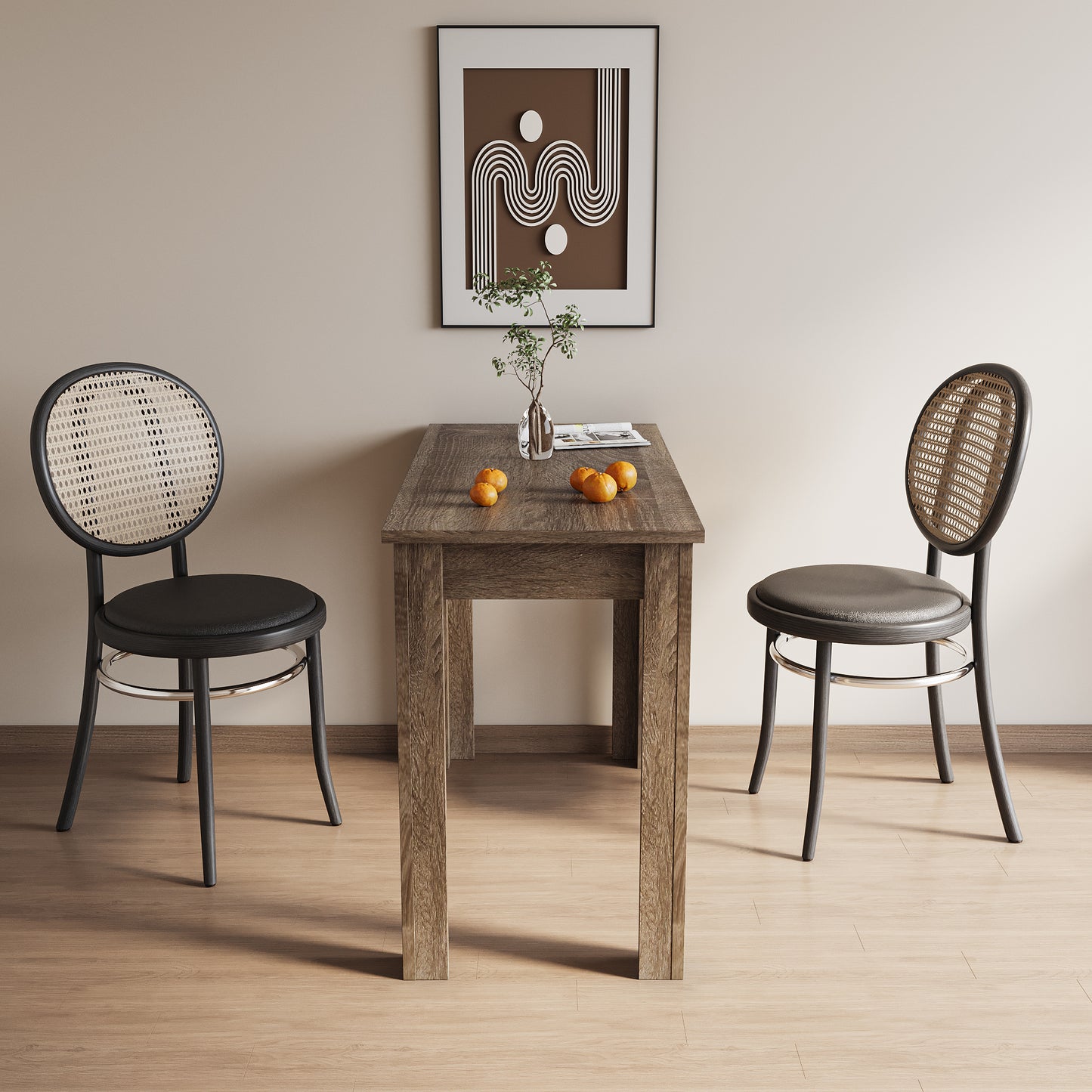 Kitchen Bar Table with Storage Shelves