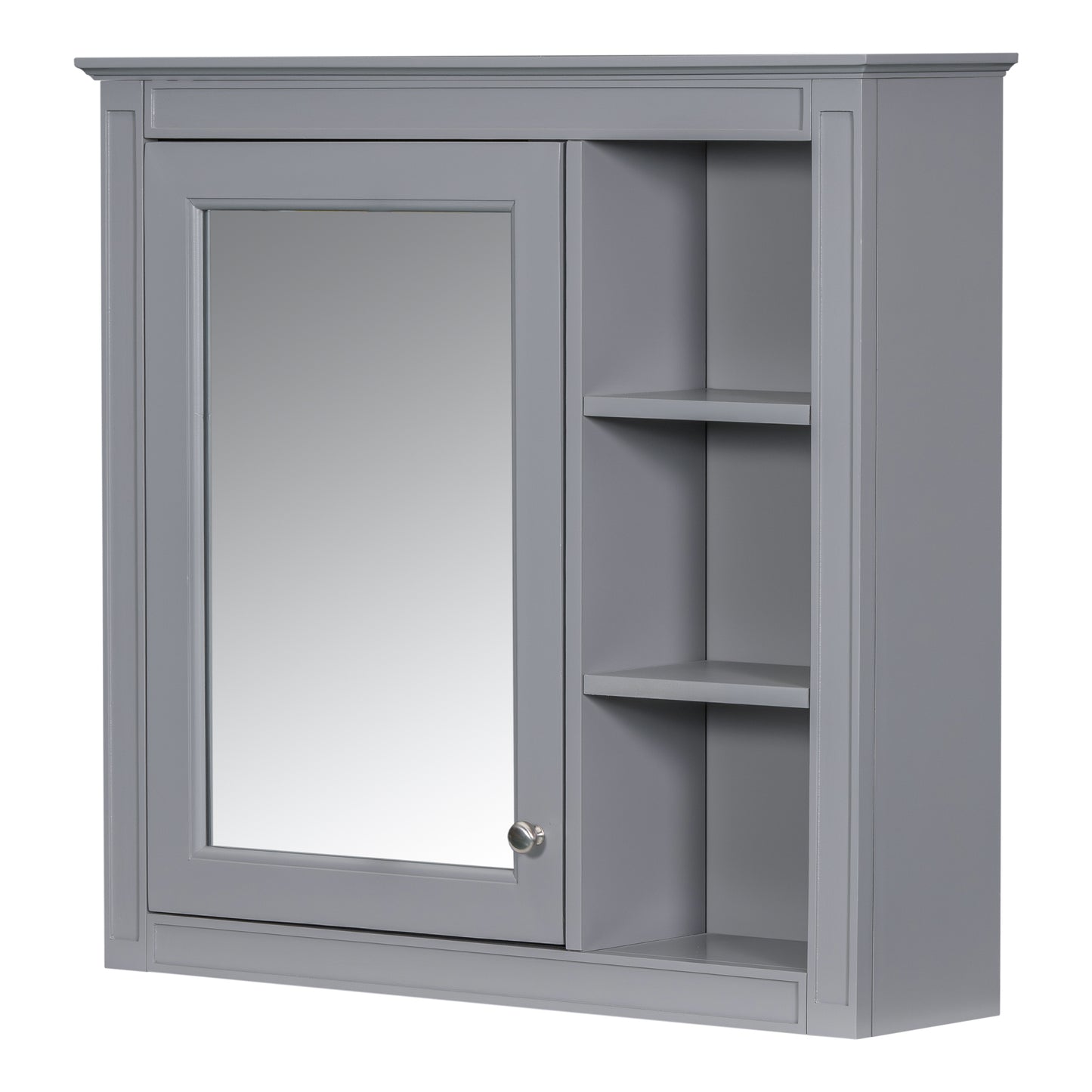 30'' Bathroom Vanity with Top Sink, Modern Bathroom Storage Cabinet with 2 Drawers and a Tip-out Drawer, Freestanding Vanity Set with Mirror Cabinet, Single Sink Bathroom Vanity