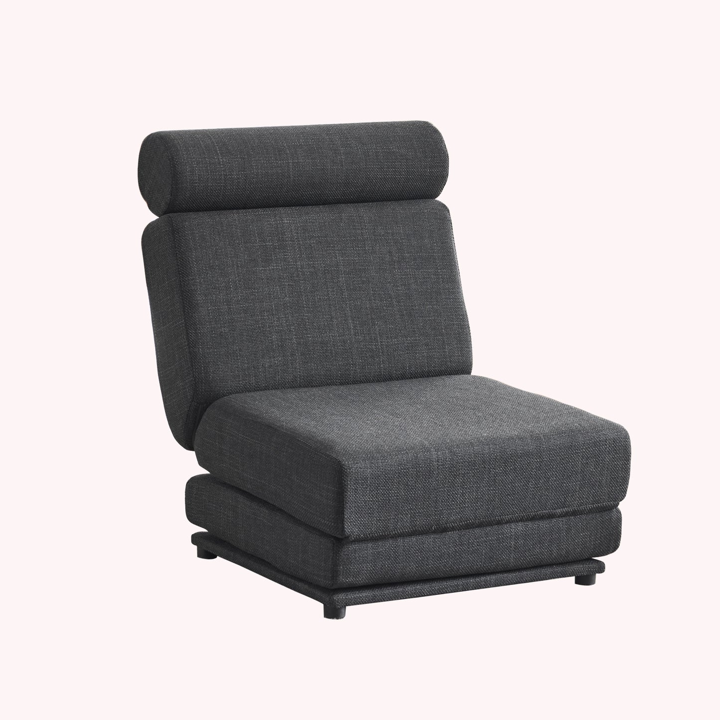 Single Sofa Chair Foldable Single Sofa Bed with Pillow,Portable Foldable Sofa Bed,Leisure Sofa Chair,Easy to Store,Made of Breathable and Wearable Linen,Dark Grey