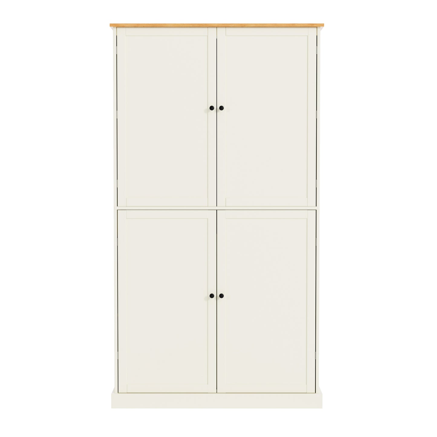 [Assembly Video Provided]TOPMAX 40.2x20x71.3inch High Freestanding Kitchen Pantry Large Cupboard Storage Cabinet with 2 Drawers, 2 Adjustable Shelves, 8 Door Shelves for Kitchen, Dining Room,Cream