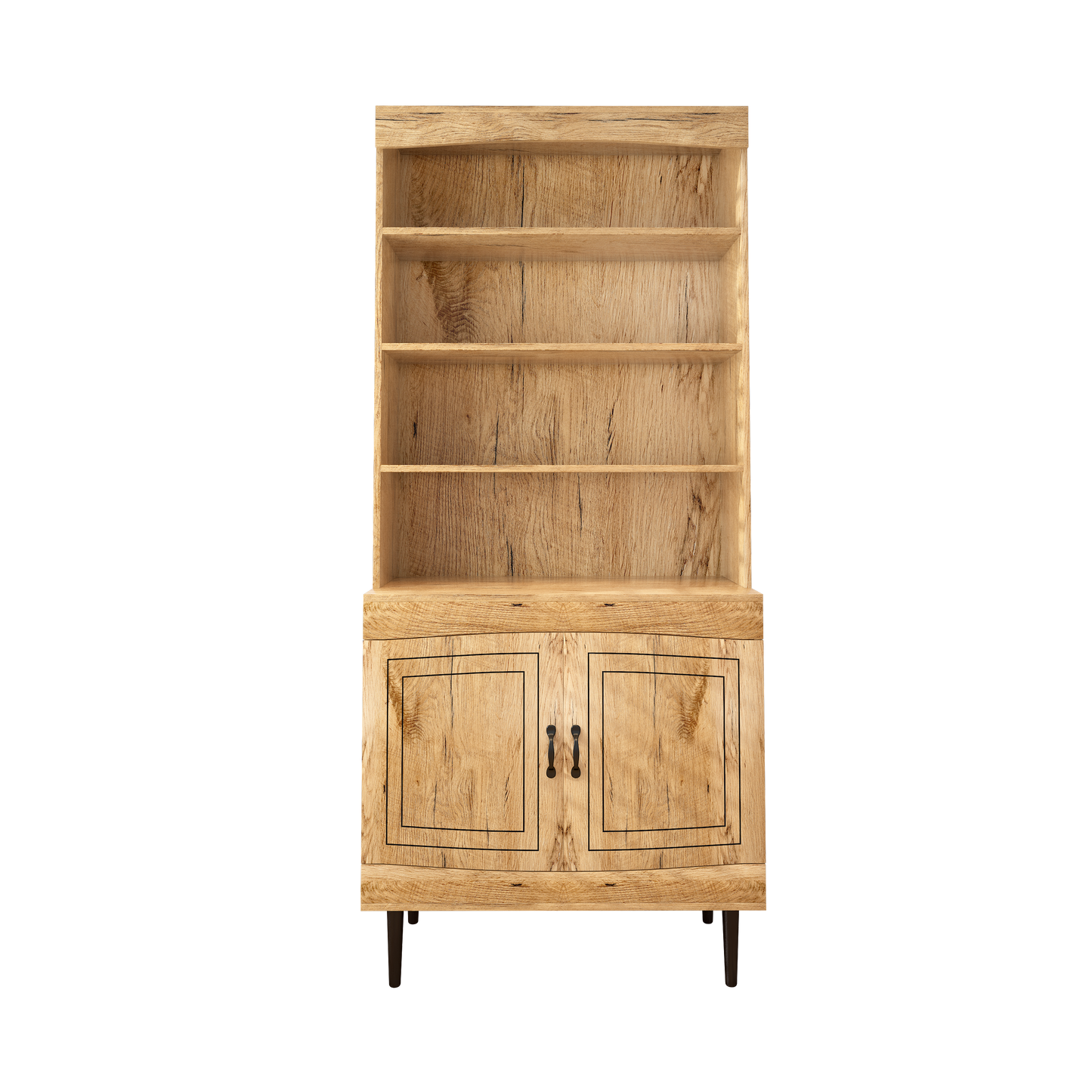 72" Kitchen Pantry Cabinet, Tall Storage Cabinet, Pantry Cupboard with Doors and Adjustable Shelves, Modern Utility Pantry Cabinet for Dining Room, Living Room (Walnut)