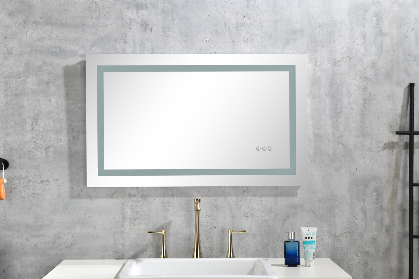LED Bathroom Mirror32   "x  24 " with Front and Backlight, Large Dimmable Wall Mirrors with Anti-Fog, Shatter-Proof, Memory, 3 Colors, LED Vanity Mirror
