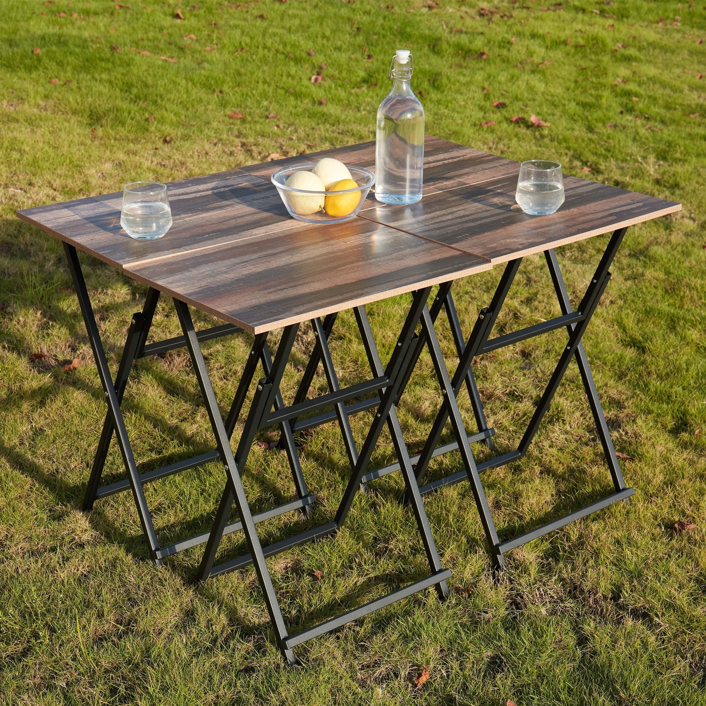 No Assembly Required TV Trays for Eating Set of 4 with Stand,Folding Snack Tray Table Set,Folding TV Dining Tables for Small Space