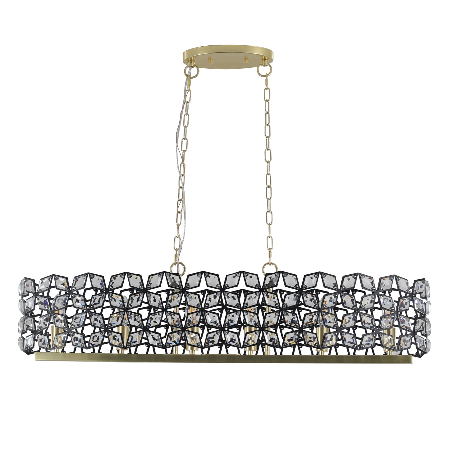 Modern Champagne Gold Oval Crystal ceiling chandelier  Luxury Home Decor Light Fixture