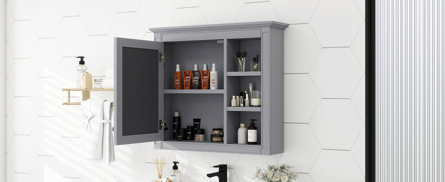 30'' x 28'' Medicine Cabinet, Wall Mounted Bathroom Storage Cabinet, Modern Bathroom Wall Cabinet with Mirror,Medicine Cabinet,  Mirror Cabinet with 3 Open Shelves (Not Include Bathroom Vanity )
