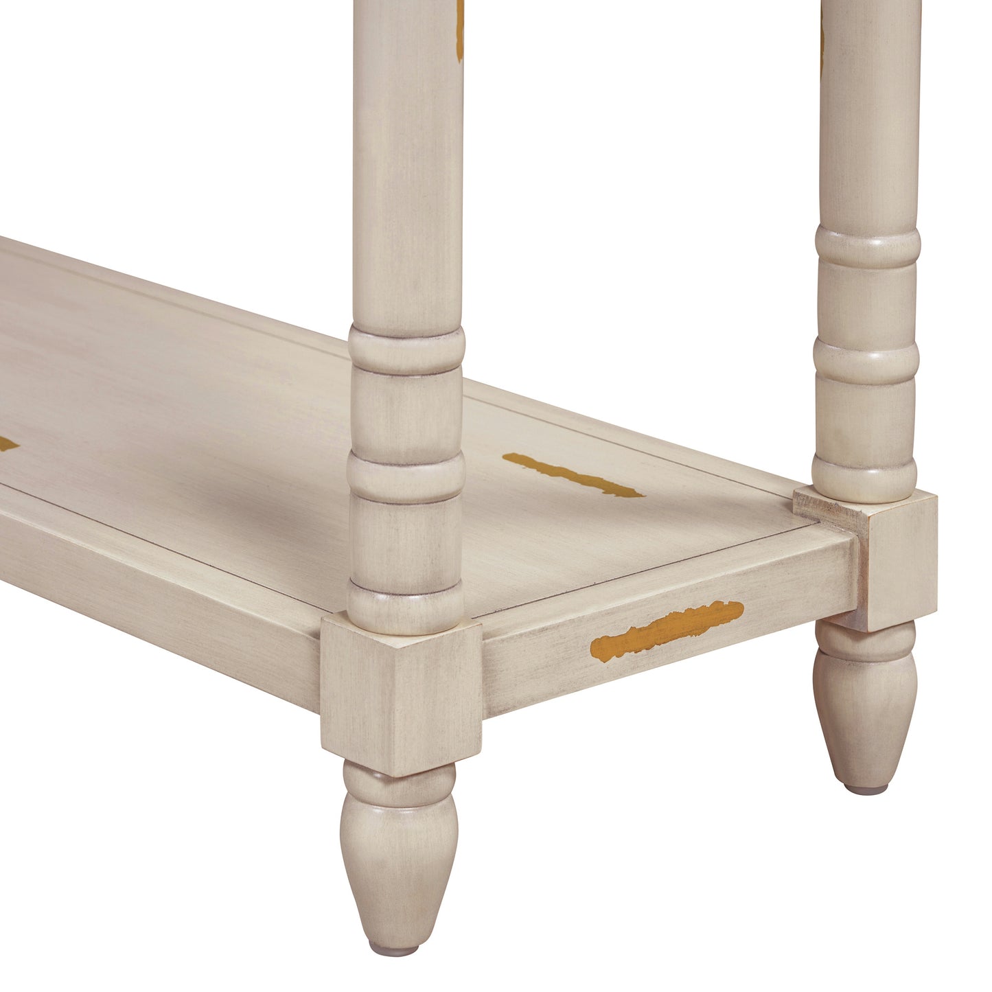 TREXM Console Table Sofa Table with Drawers for Entryway with Projecting Drawers and Long Shelf (Beige, OLD SKU: WF189574AAD)