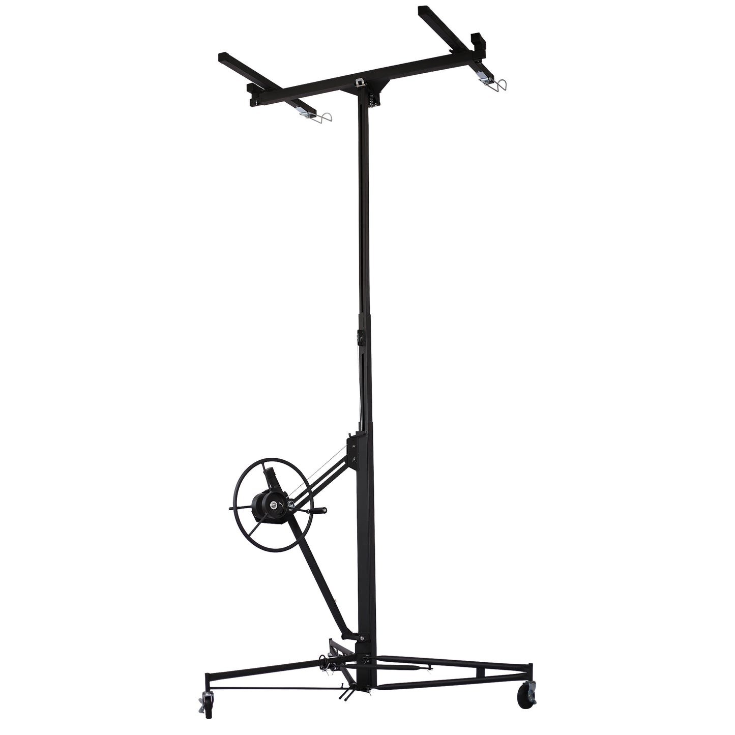 Drywall Lift Panel 11' Lift Drywall Panel Hoist Jack Lifter, black