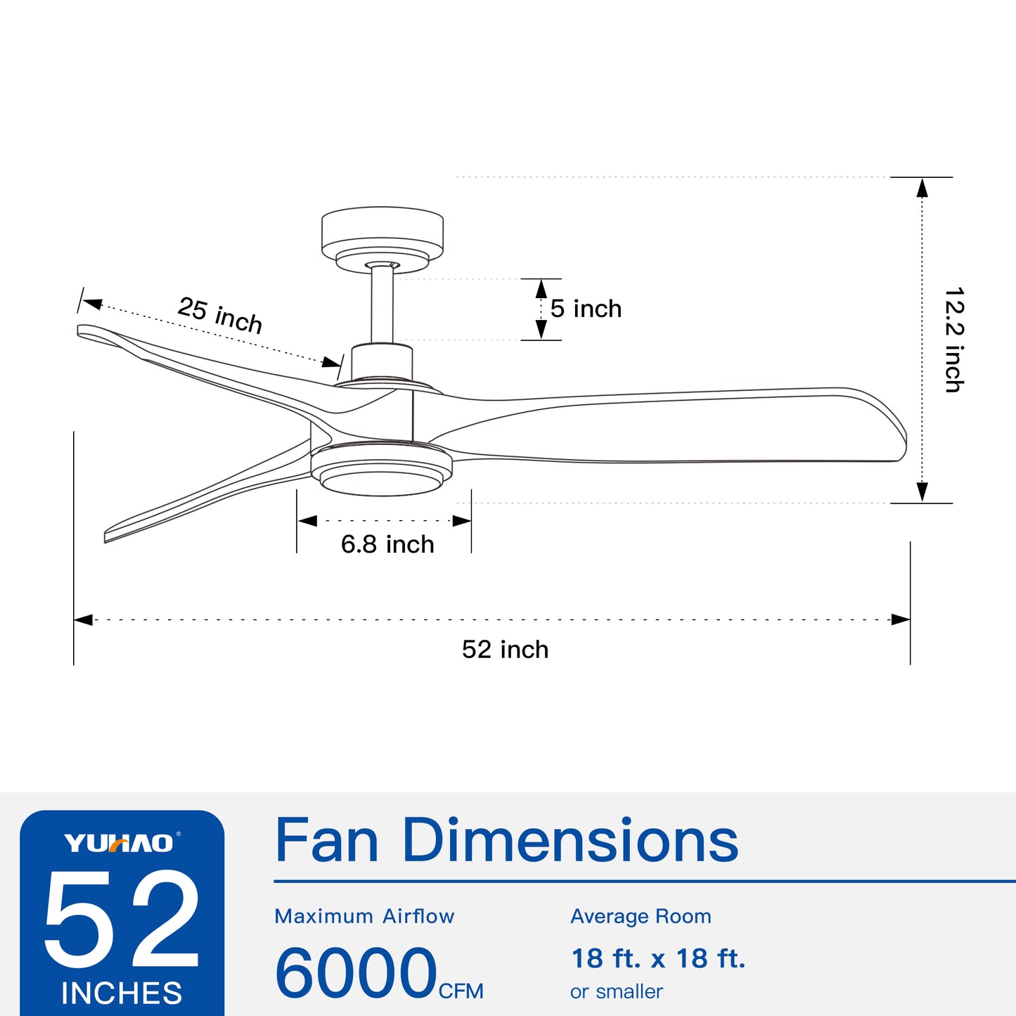 52 in. Integrated LED Indoor Brown Wood Ceiling Fan with Light Kit and Remote Control