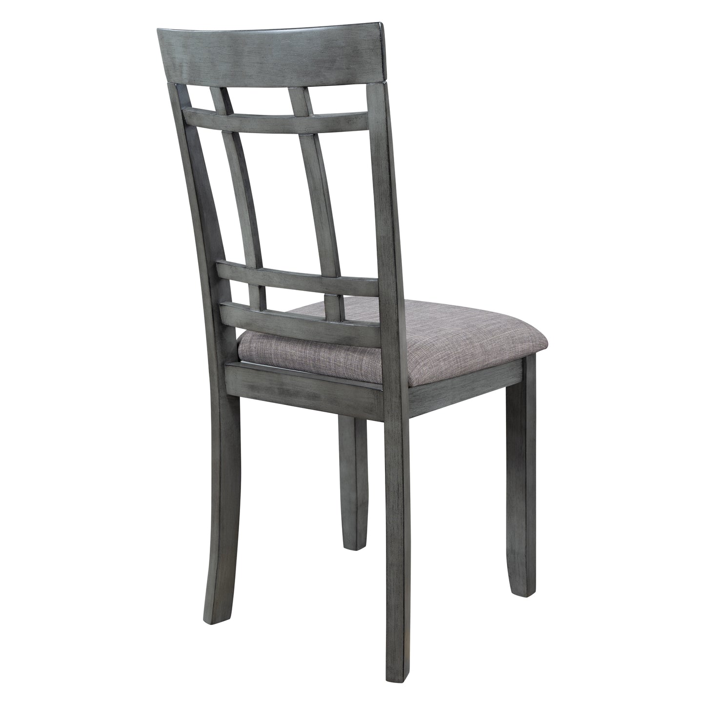 TOPMAX 6 Piece Wooden Dining Table set, Kitchen Table set with 4 Chairs and Bench, Farmhouse Rustic Style,Gray