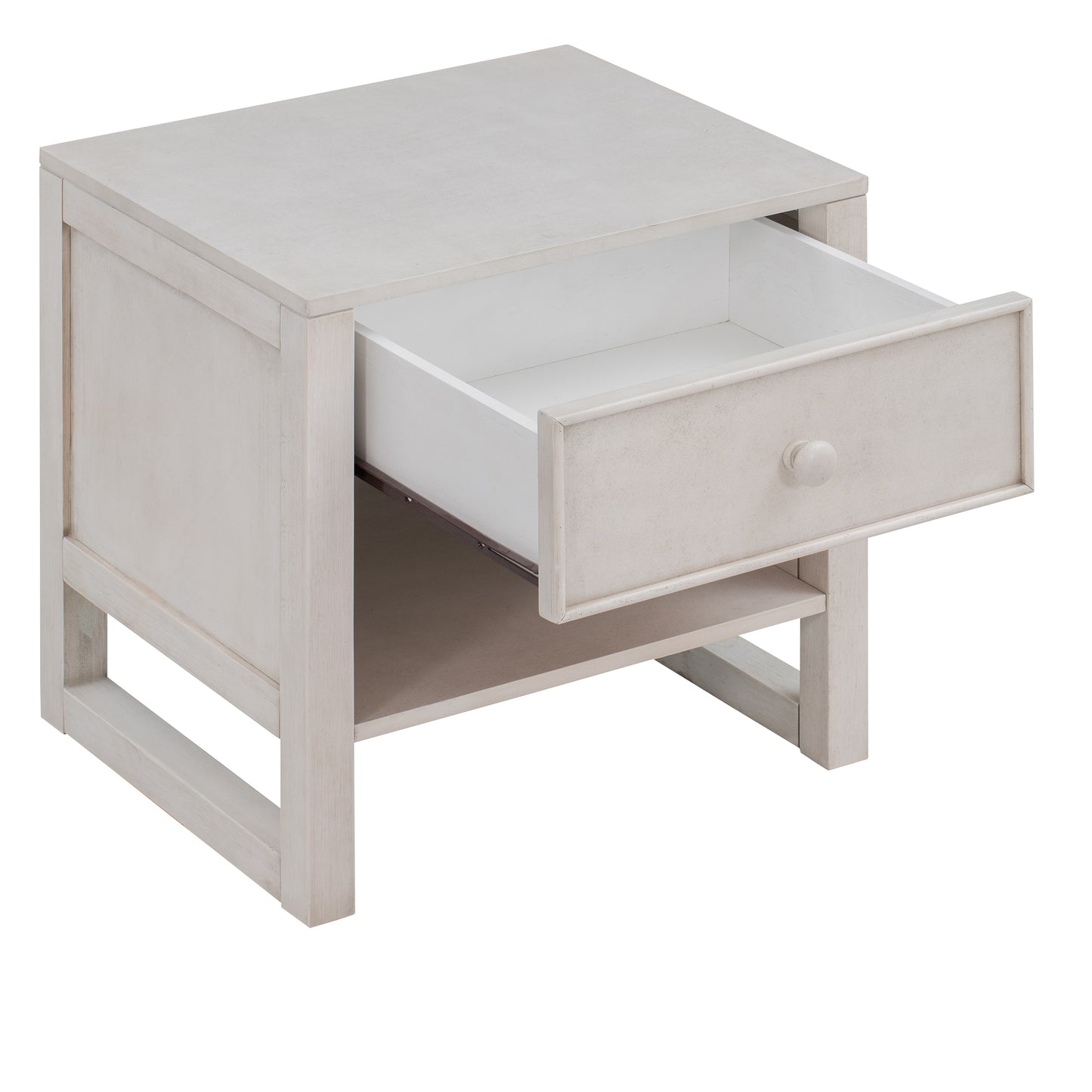 3-Pieces Bedroom Sets Queen Size Platform Bed with Nightstand and Dresser,Antique White