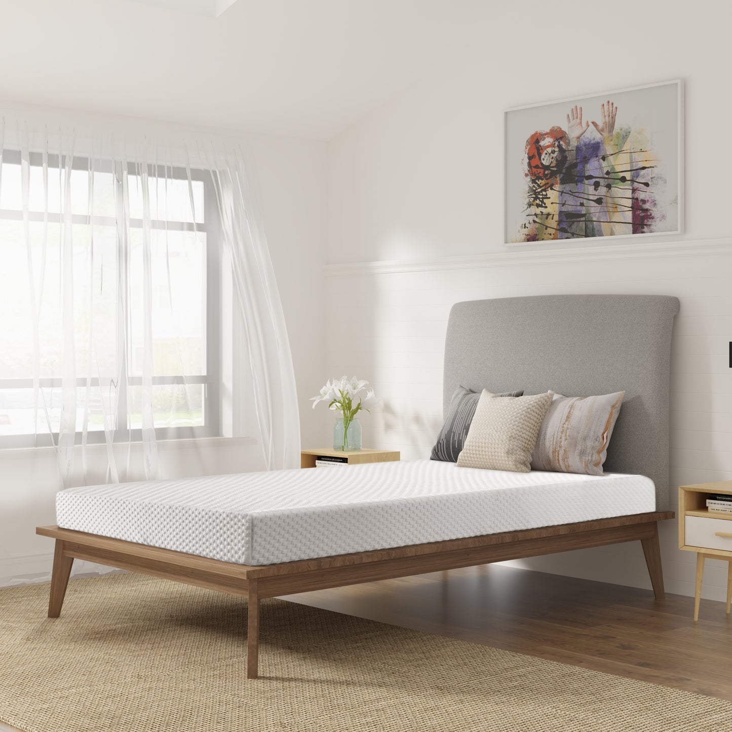 6 Inches Gel Memory Foam Mattress Made in US(King)