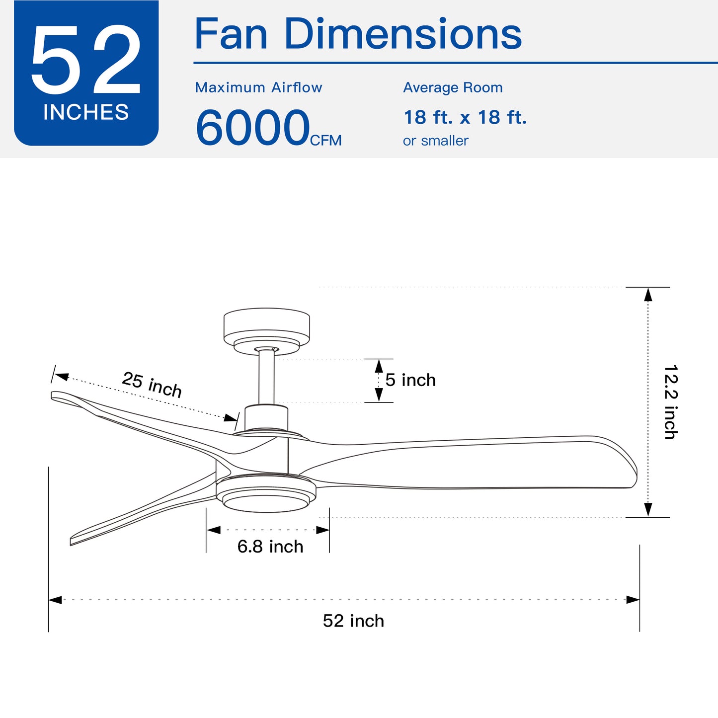 52 in. Integrated LED Indoor Brown Wood Ceiling Fan with Light Kit and Remote Control