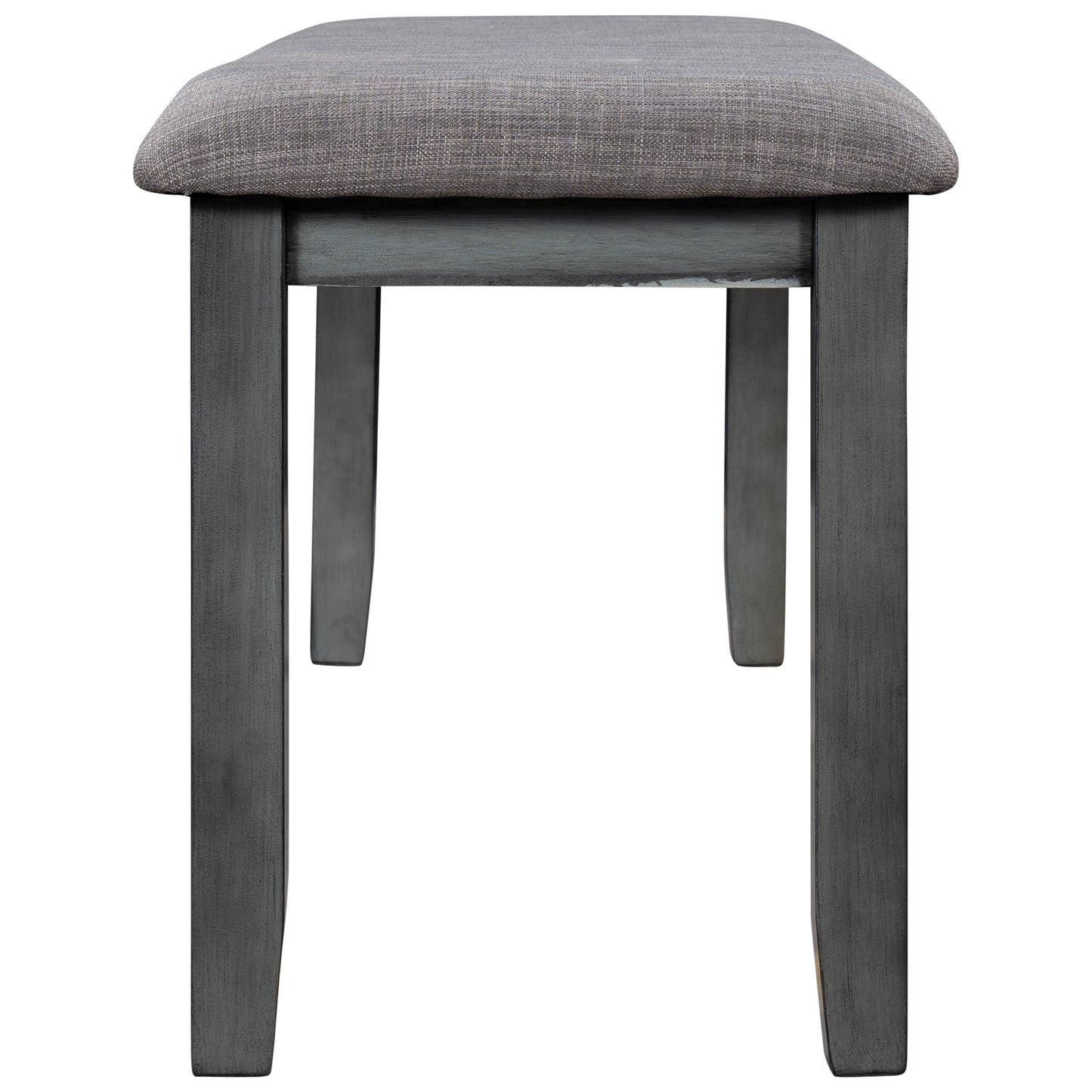 TOPMAX 6 Piece Wooden Dining Table set, Kitchen Table set with 4 Chairs and Bench, Farmhouse Rustic Style,Gray