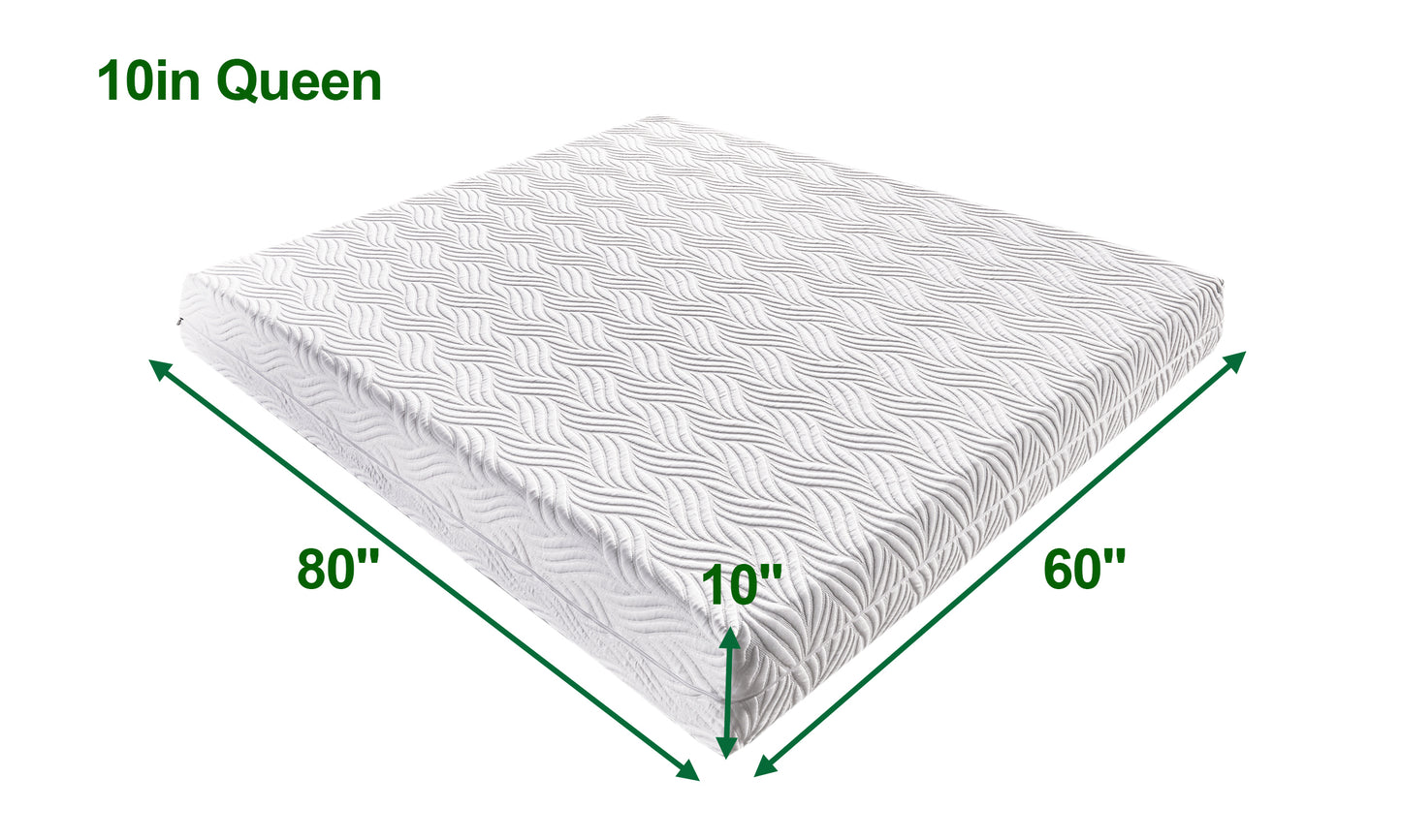 10 Inch Memory Foam Mattress,Queen Foam Mattress with CertiPUR-US Certified