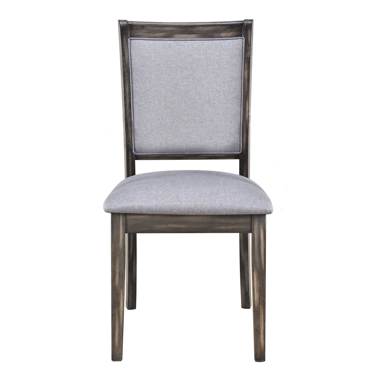 TOPMAX 7-Piece Updated 76.9inch Extendable Trestle Dining Table Set with Removable Leaf, Kitchen Table Set with Upholstered Side Chair and Arm Chair, Set of 6, Grey