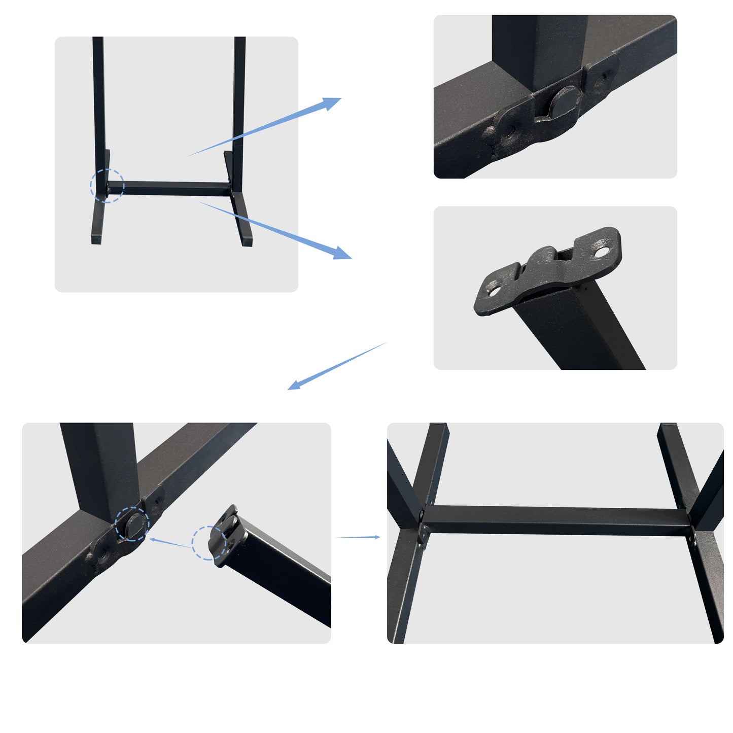 No Assembly Required TV Trays for Eating Set of 4 with Stand,Folding Snack Tray Table Set,Folding TV Dining Tables for Small Space