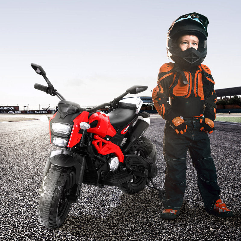 Electric Motorcycle for Kids, kids ride on  motorcycle, Tamco 12V  Electric Dirt  Bike with Training Wheels, Hand Racing   Foot Brake,PU seat,   Ride on Motorcycle for  3~6 years Boys Girls gift